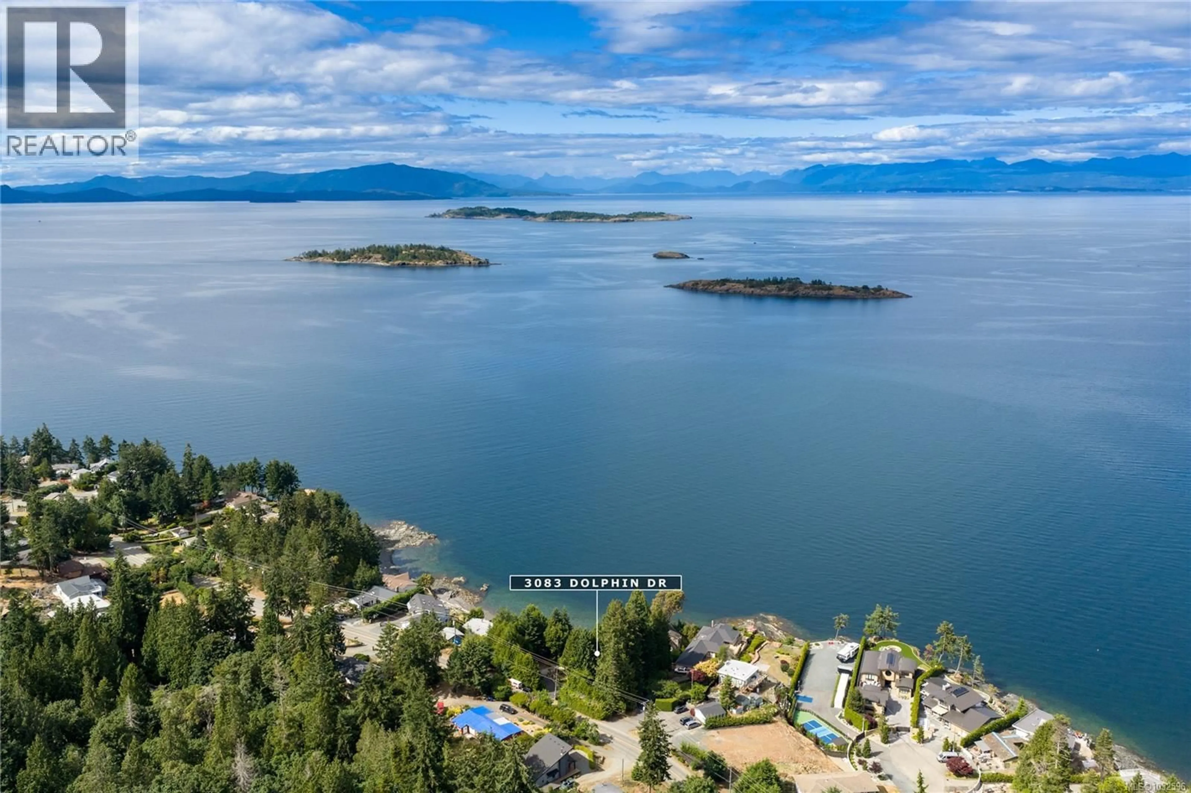 A pic from outside/outdoor area/front of a property/back of a property/a pic from drone, water/lake/river/ocean view for 3083 DOLPHIN DRIVE, Nanoose Bay British Columbia V9P9J2
