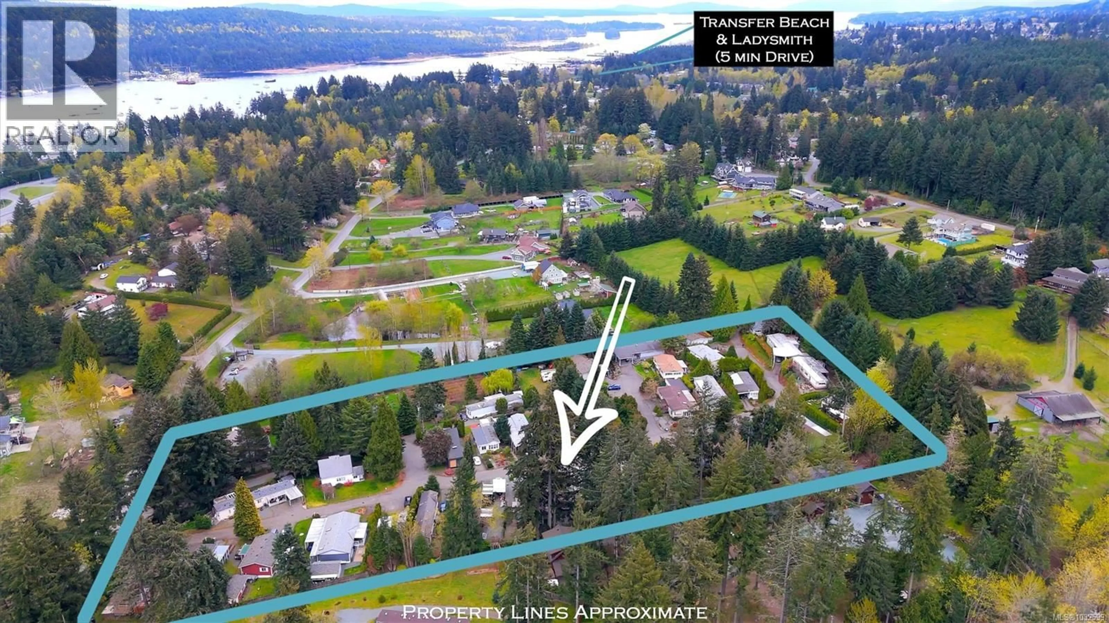 A pic from outside/outdoor area/front of a property/back of a property/a pic from drone, water/lake/river/ocean view for 6 - 5150 CHRISTIE ROAD, Ladysmith British Columbia V9G1J2
