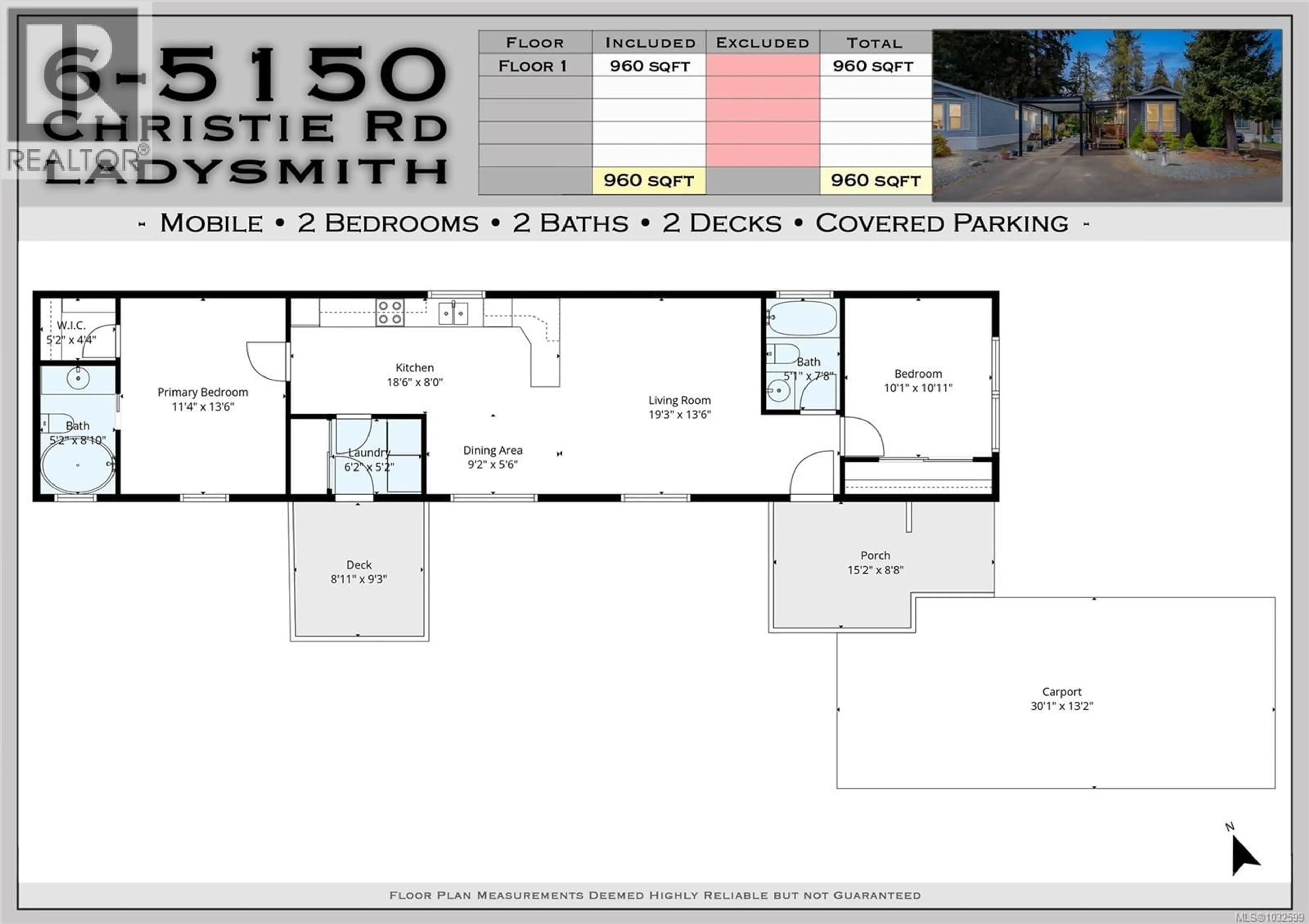 Floor plan for 6 - 5150 CHRISTIE ROAD, Ladysmith British Columbia V9G1J2
