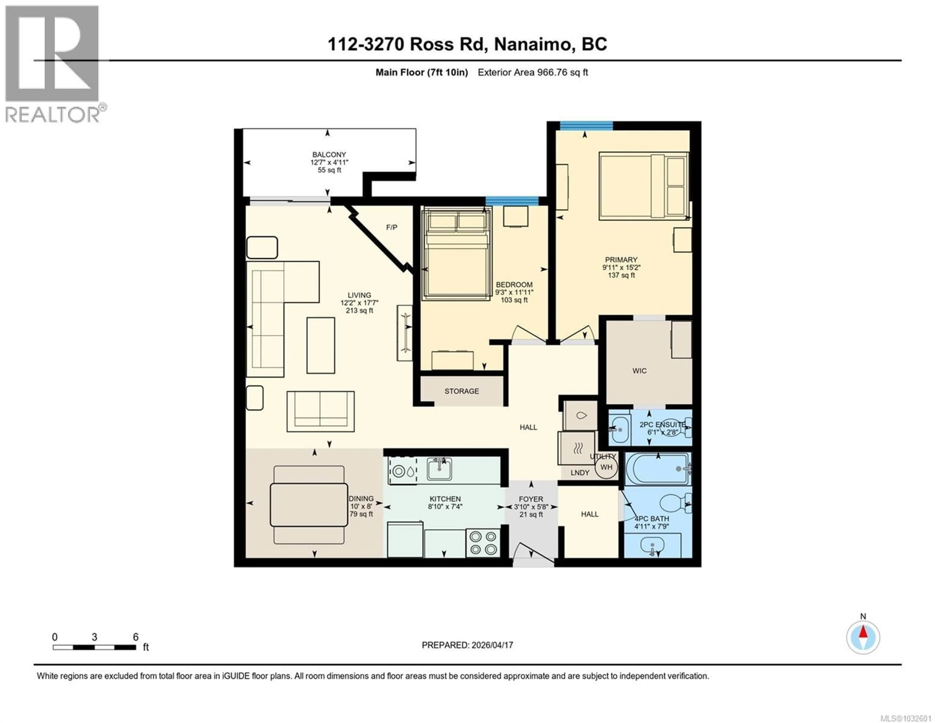 Floor plan for 112 - 3270 ROSS ROAD, Nanaimo British Columbia V9T5J1
