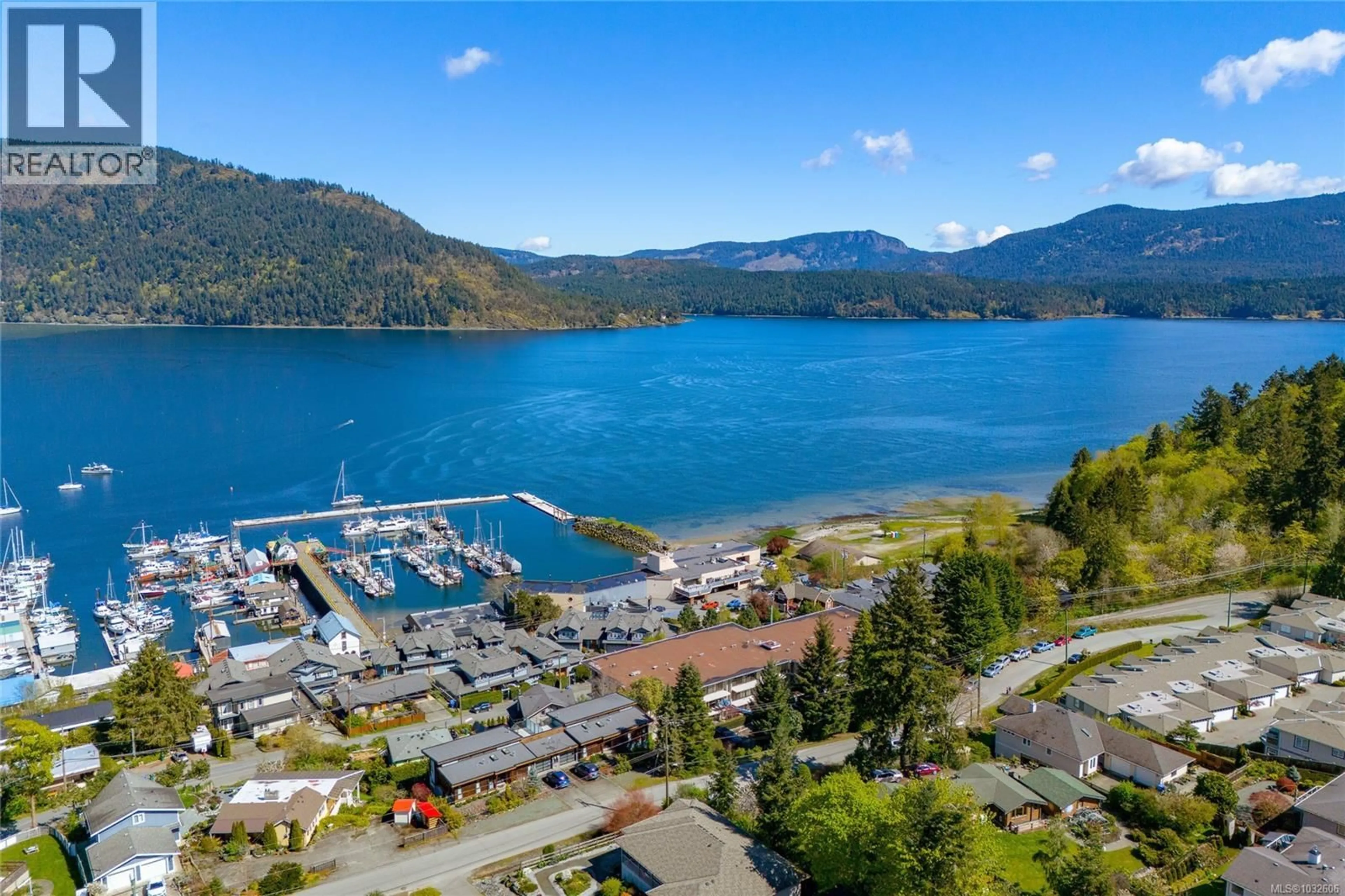 A pic from outside/outdoor area/front of a property/back of a property/a pic from drone, water/lake/river/ocean view for 204 - 1715 PRITCHARD STREET, Cowichan Bay British Columbia V0R1N1