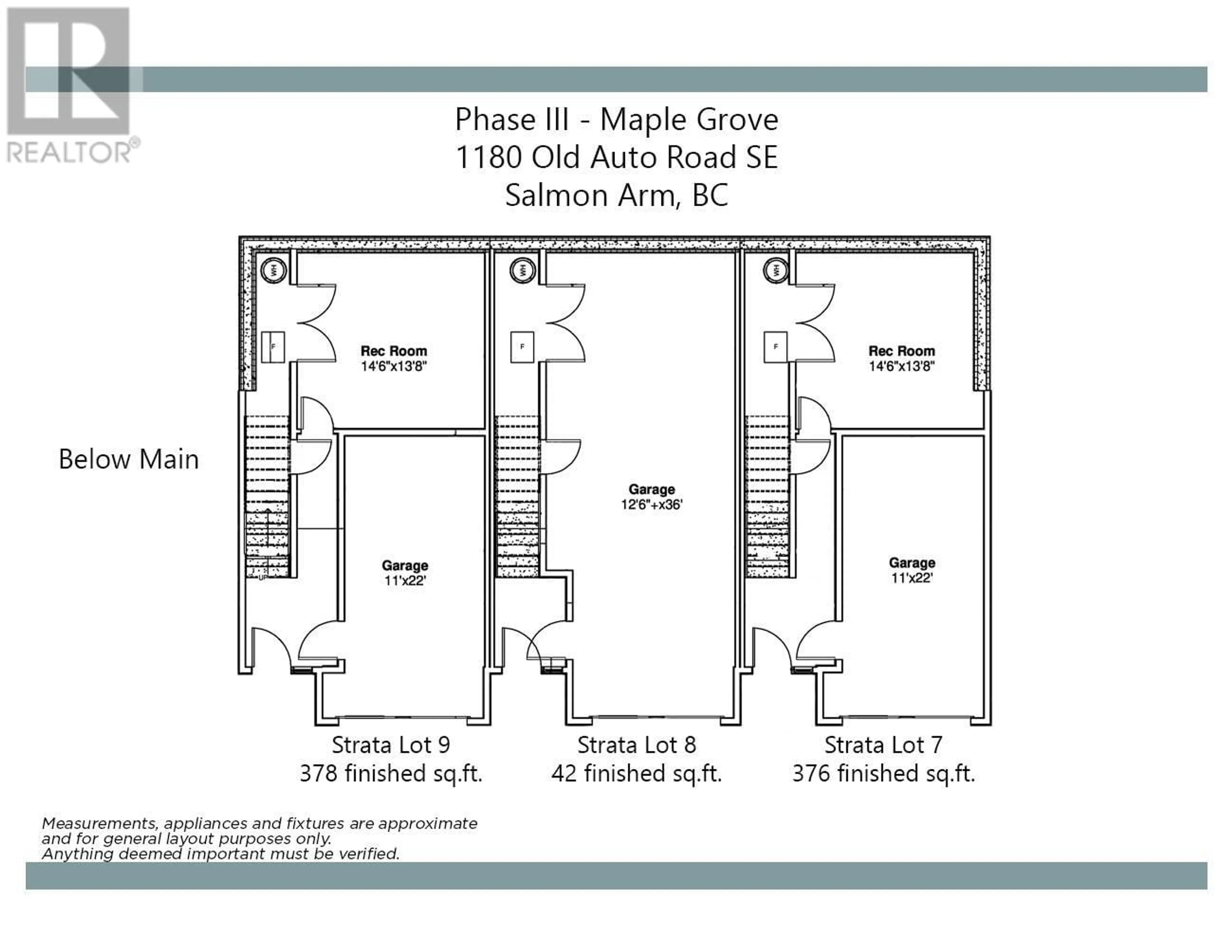 Floor plan for 1180 Old Auto Road SE Unit# PSL 8, Salmon Arm British Columbia V1E2P5