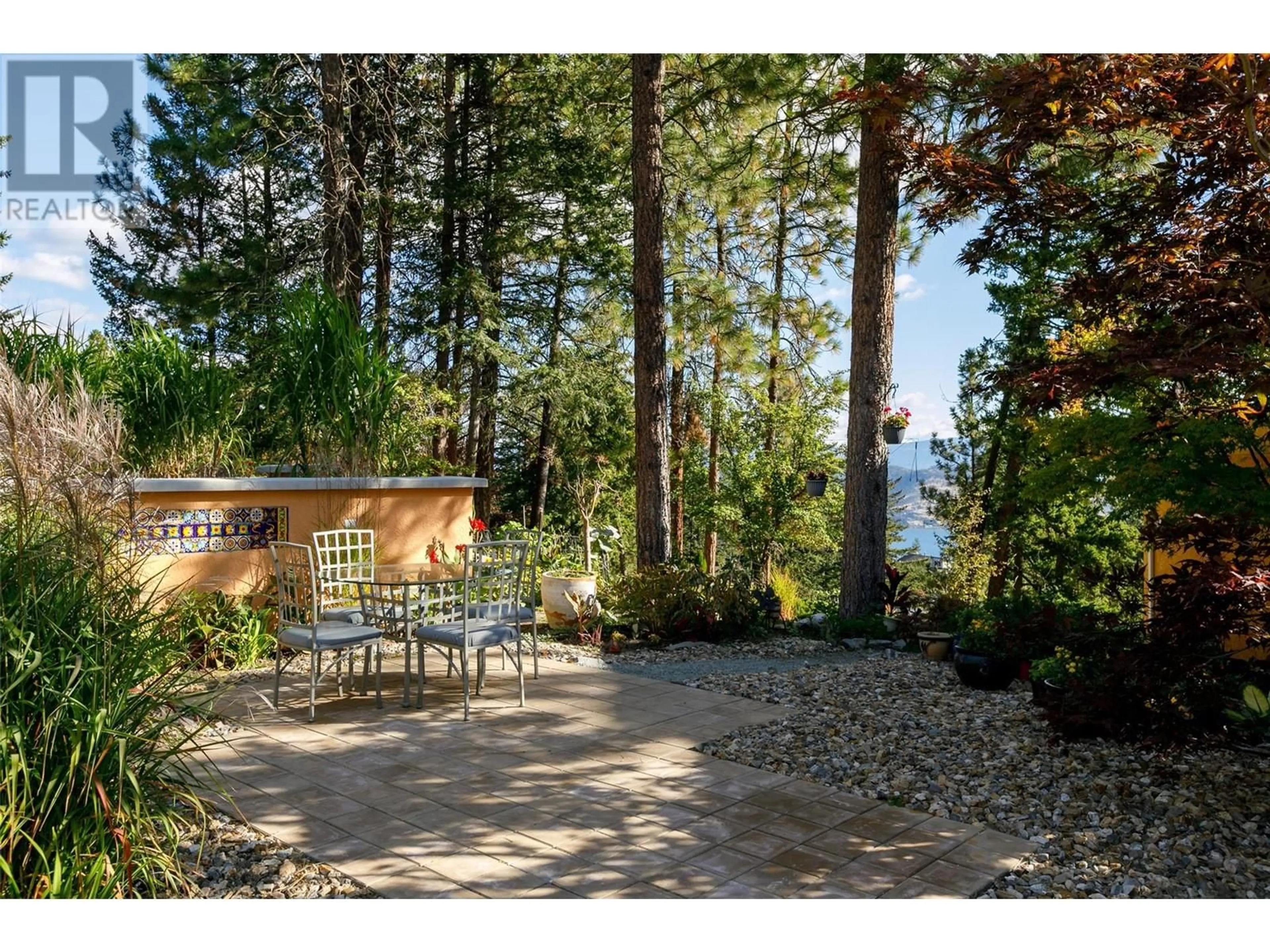 Patio, the fenced backyard for 1642 West Kelowna Road, West Kelowna British Columbia V1Z3B7