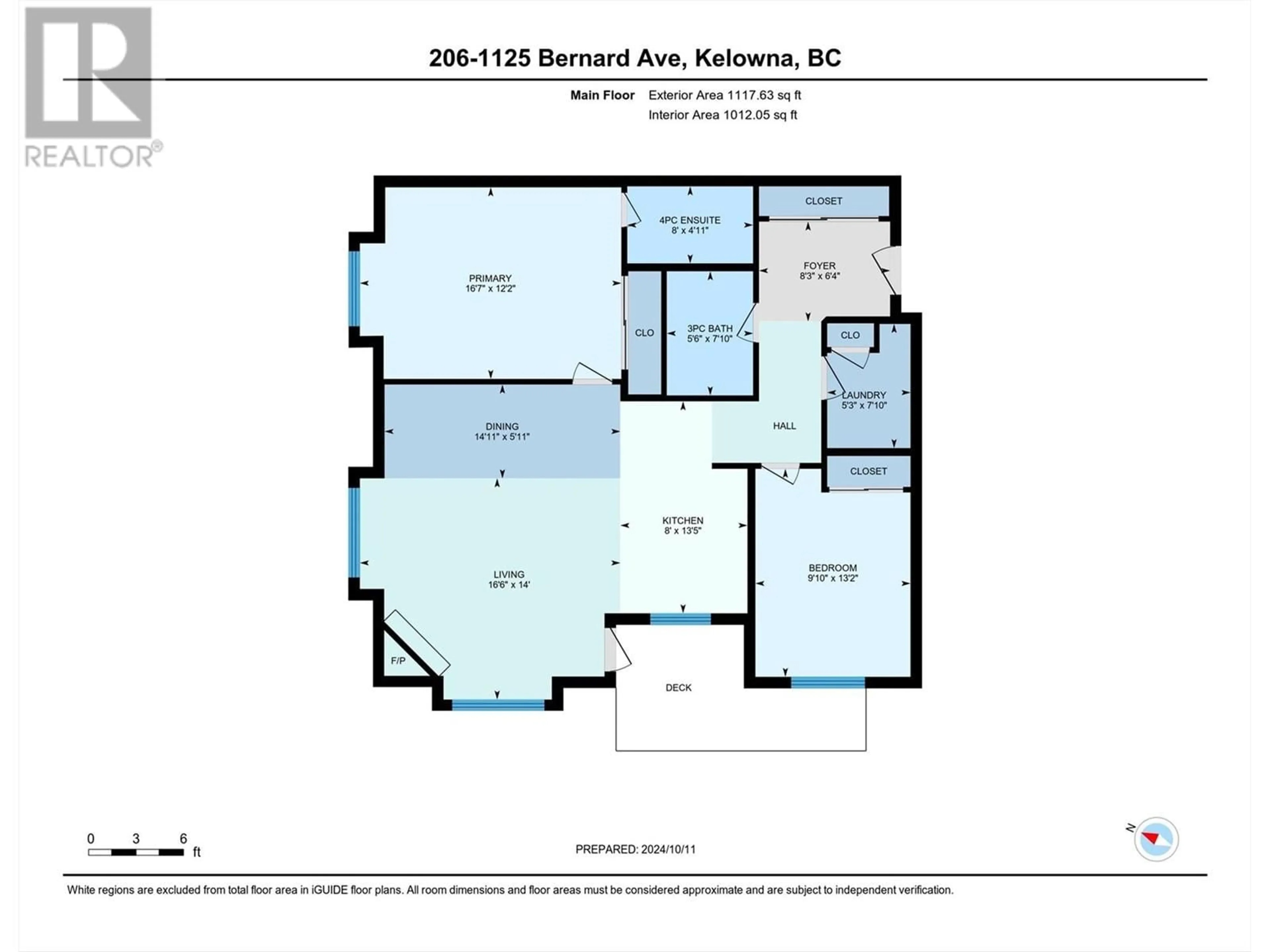 Floor plan for 1125 Bernard Avenue Unit# 206, Kelowna British Columbia V1Y6R3