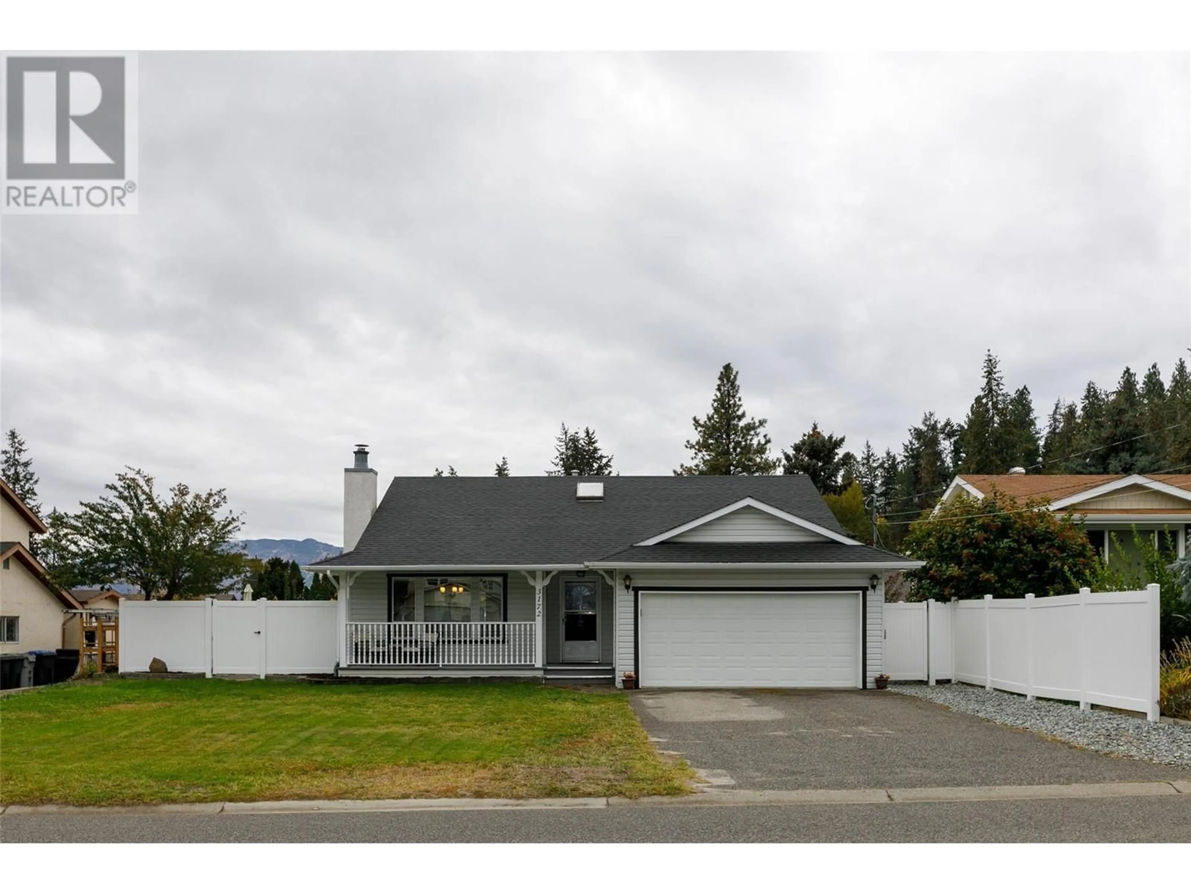 Frontside or backside of a home, the street view for 3172 Webber Road, West Kelowna British Columbia V4T1E7