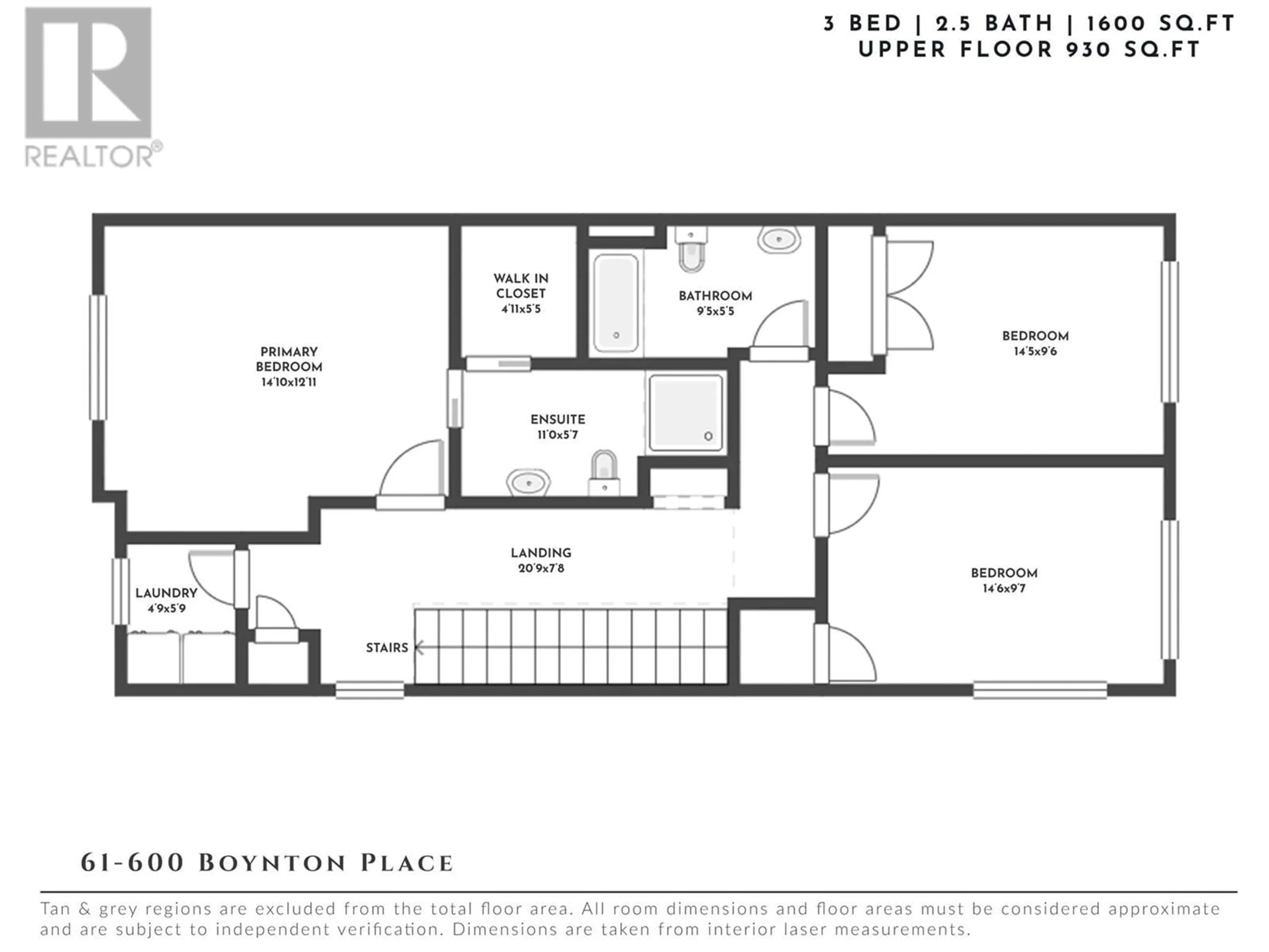 Floor plan for 600 Boynton Place Unit# 61, Kelowna British Columbia V1V2B8