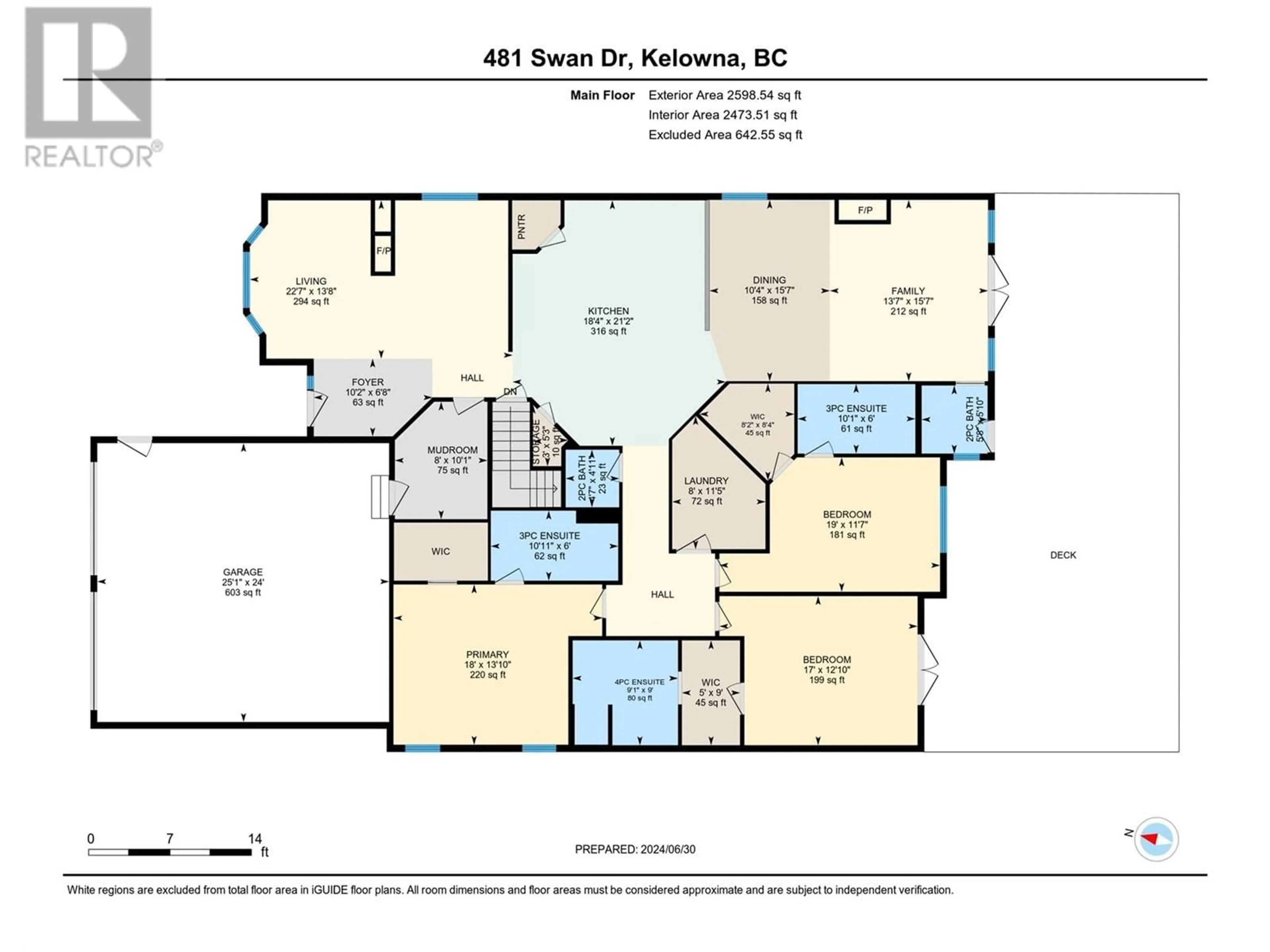 Floor plan for 481 Swan Drive, Kelowna British Columbia V1W5J5