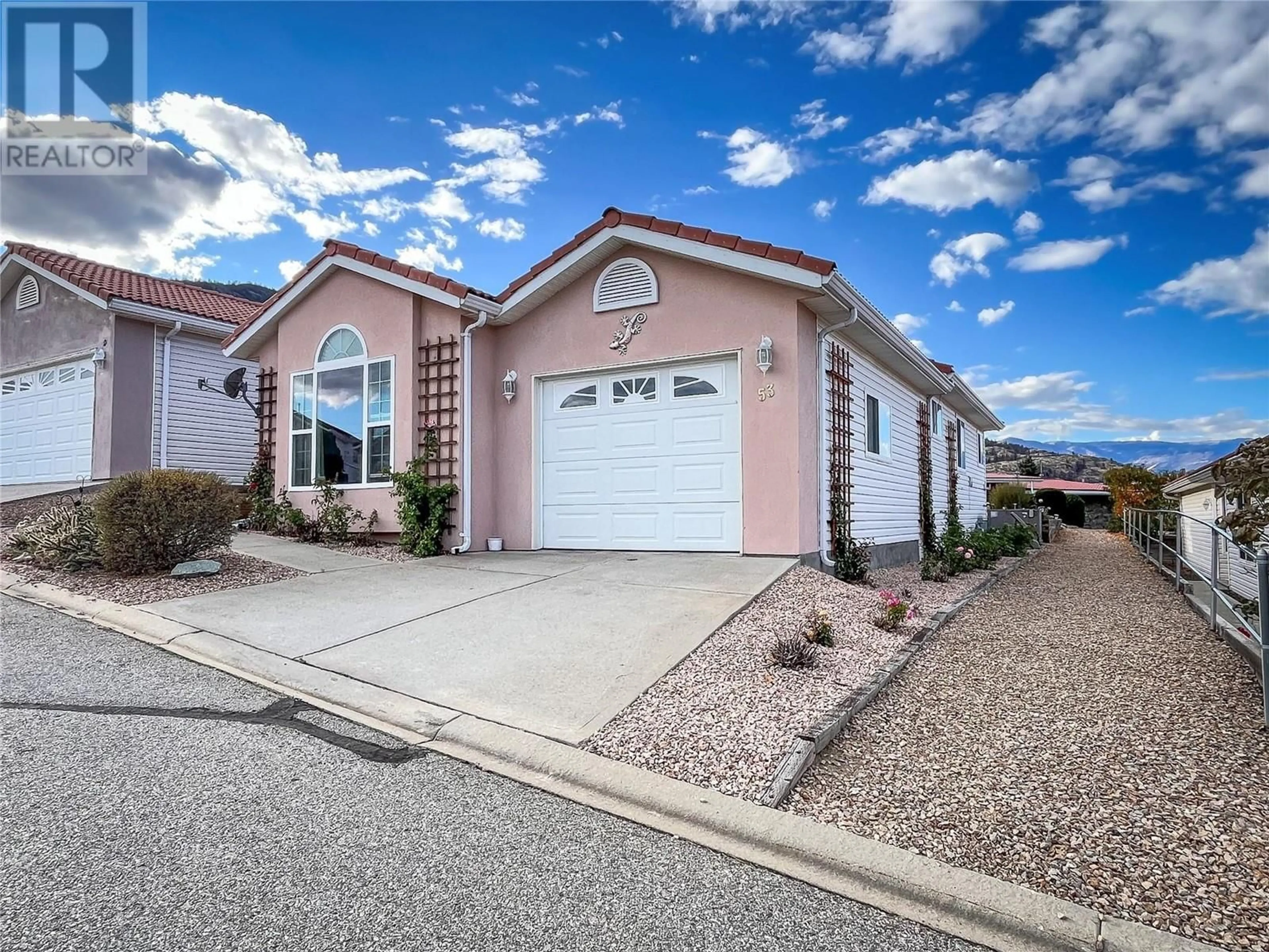 Home with vinyl exterior material, street for 53 - 9400 115TH STREET, Osoyoos British Columbia V0H1V5