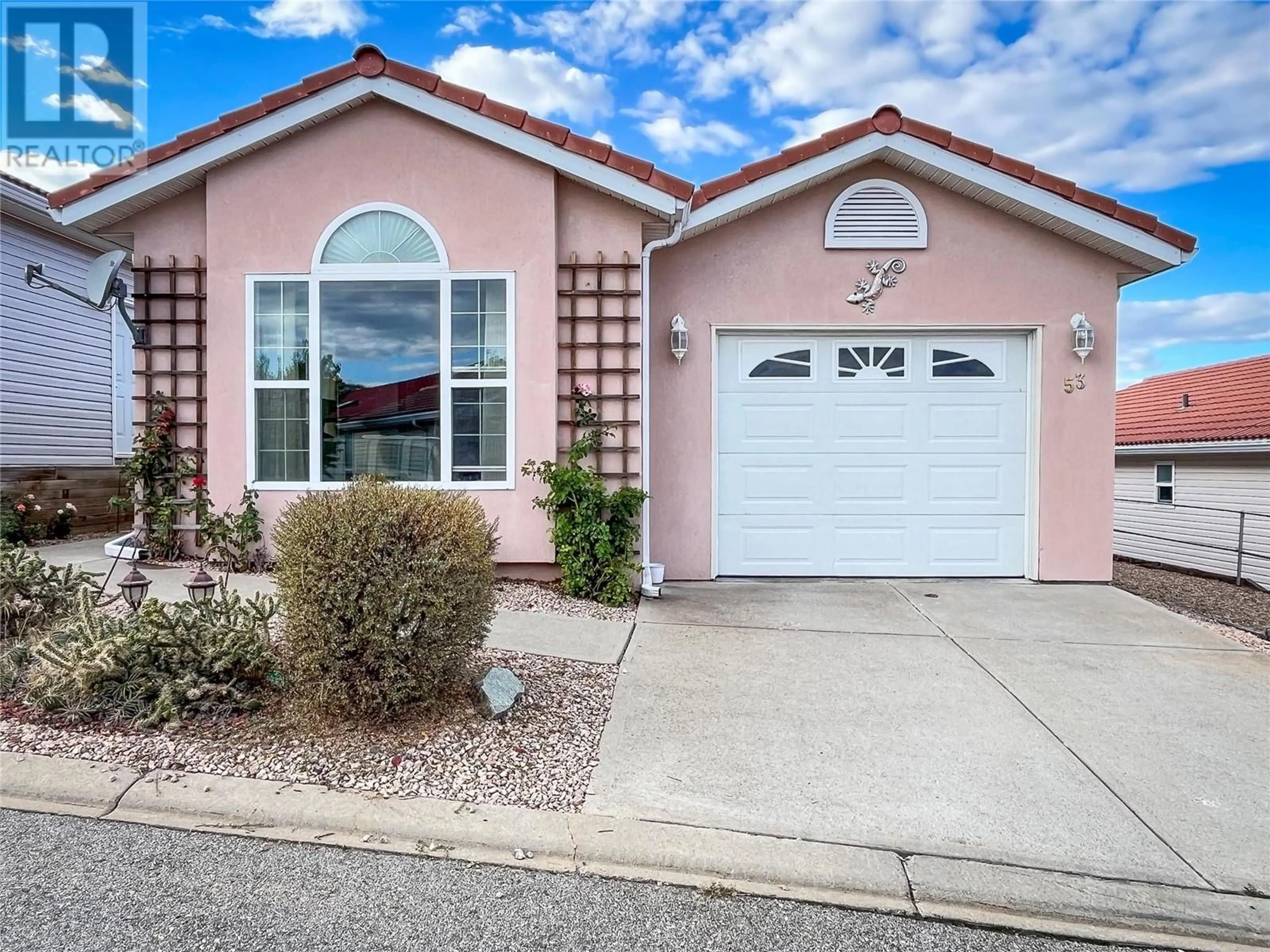 Home with vinyl exterior material, street for 53 - 9400 115TH STREET, Osoyoos British Columbia V0H1V5