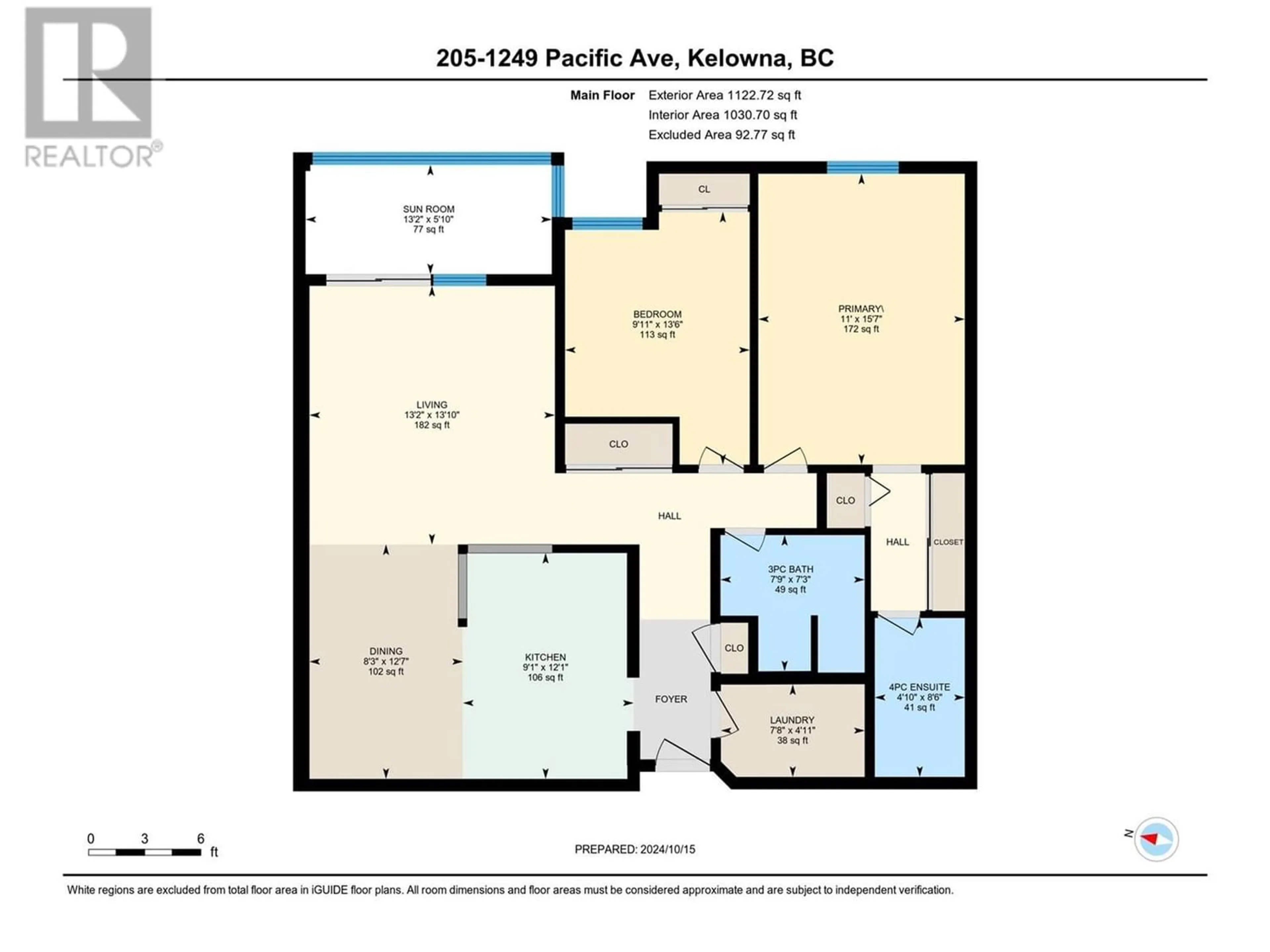 Floor plan for 1249 Pacific Avenue Unit# 205, Kelowna British Columbia V1Y5T9