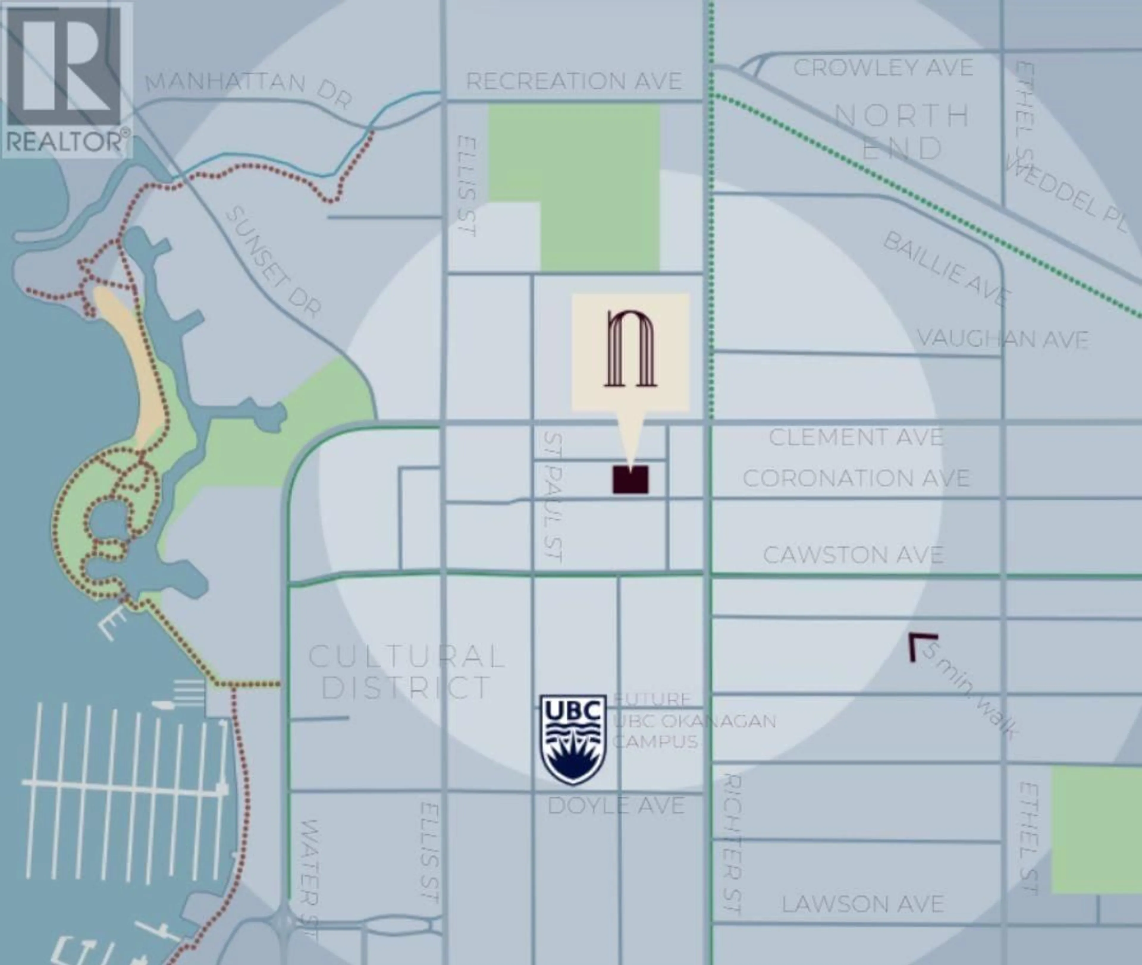 Picture of a map for 620 Coronation Avenue Unit# 405, Kelowna British Columbia V1Y7A1