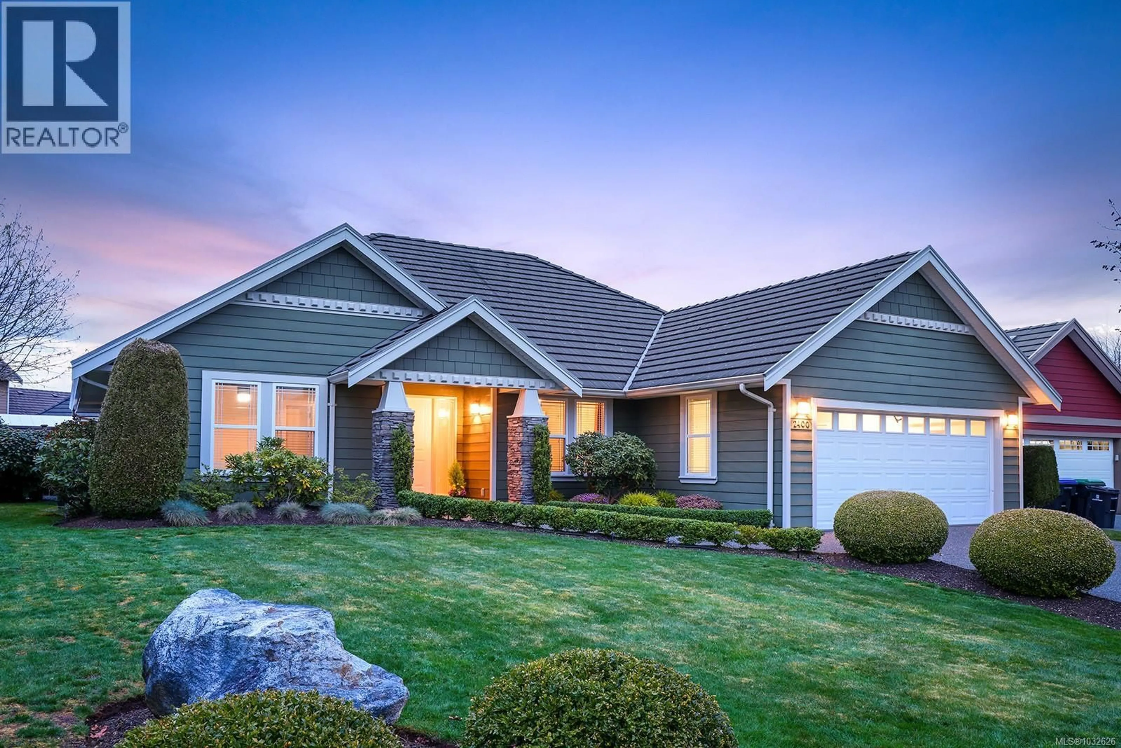 Home with vinyl exterior material, street for 2400 IDIENS WAY, Courtenay British Columbia V9N9J3