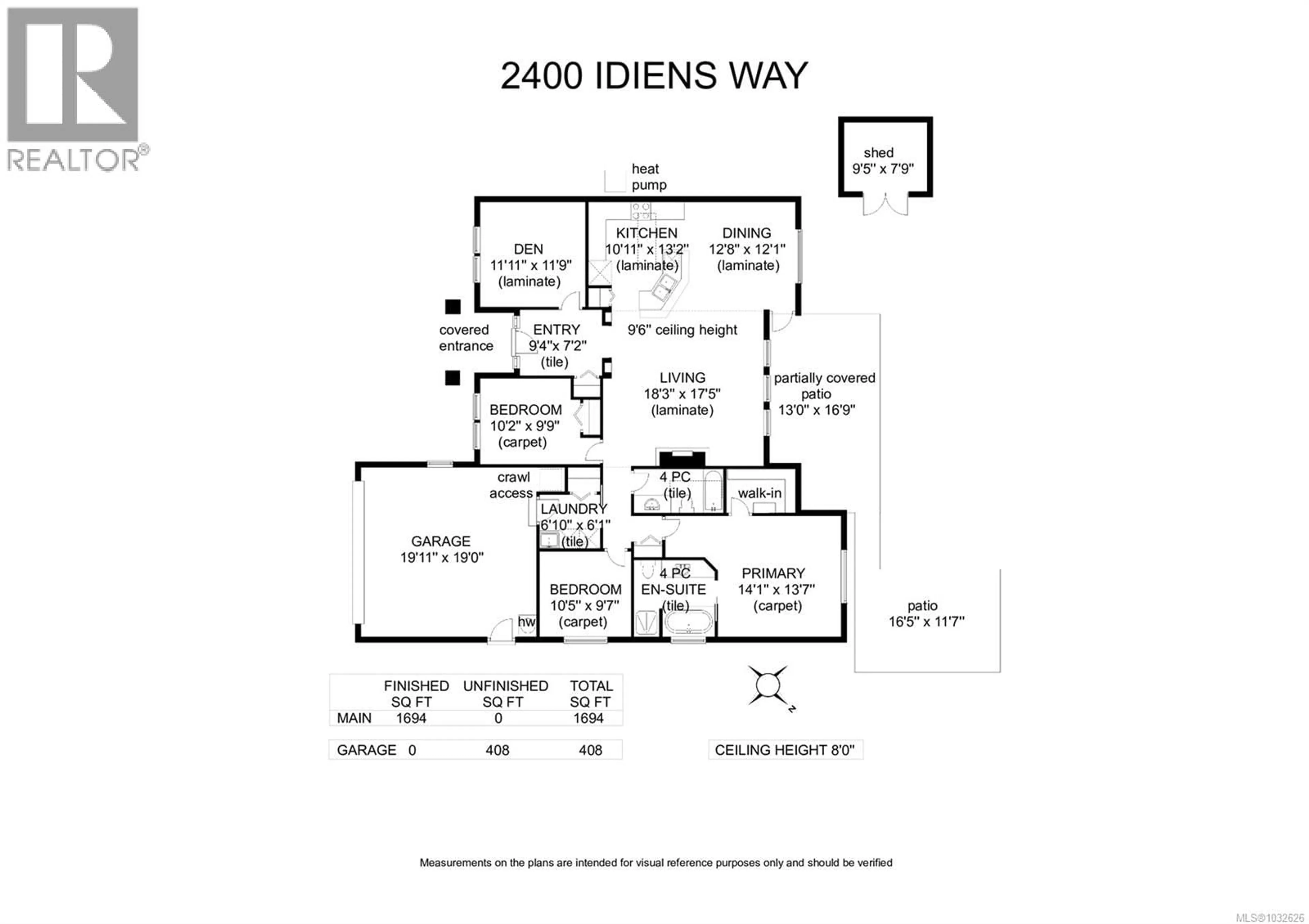 Floor plan for 2400 IDIENS WAY, Courtenay British Columbia V9N9J3