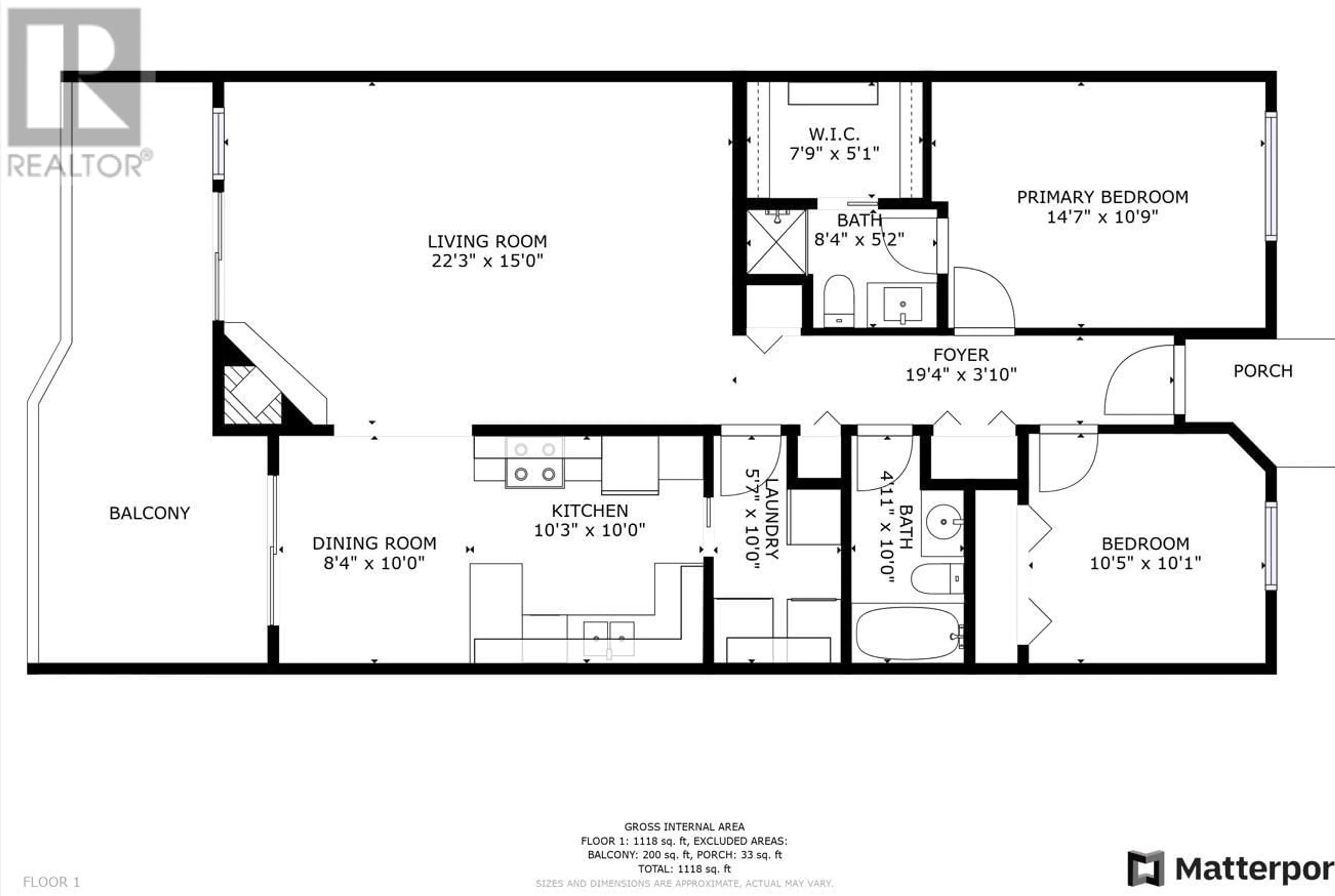 Floor plan for 4630 Ponderosa Drive Unit# 112, Peachland British Columbia V0H1X5