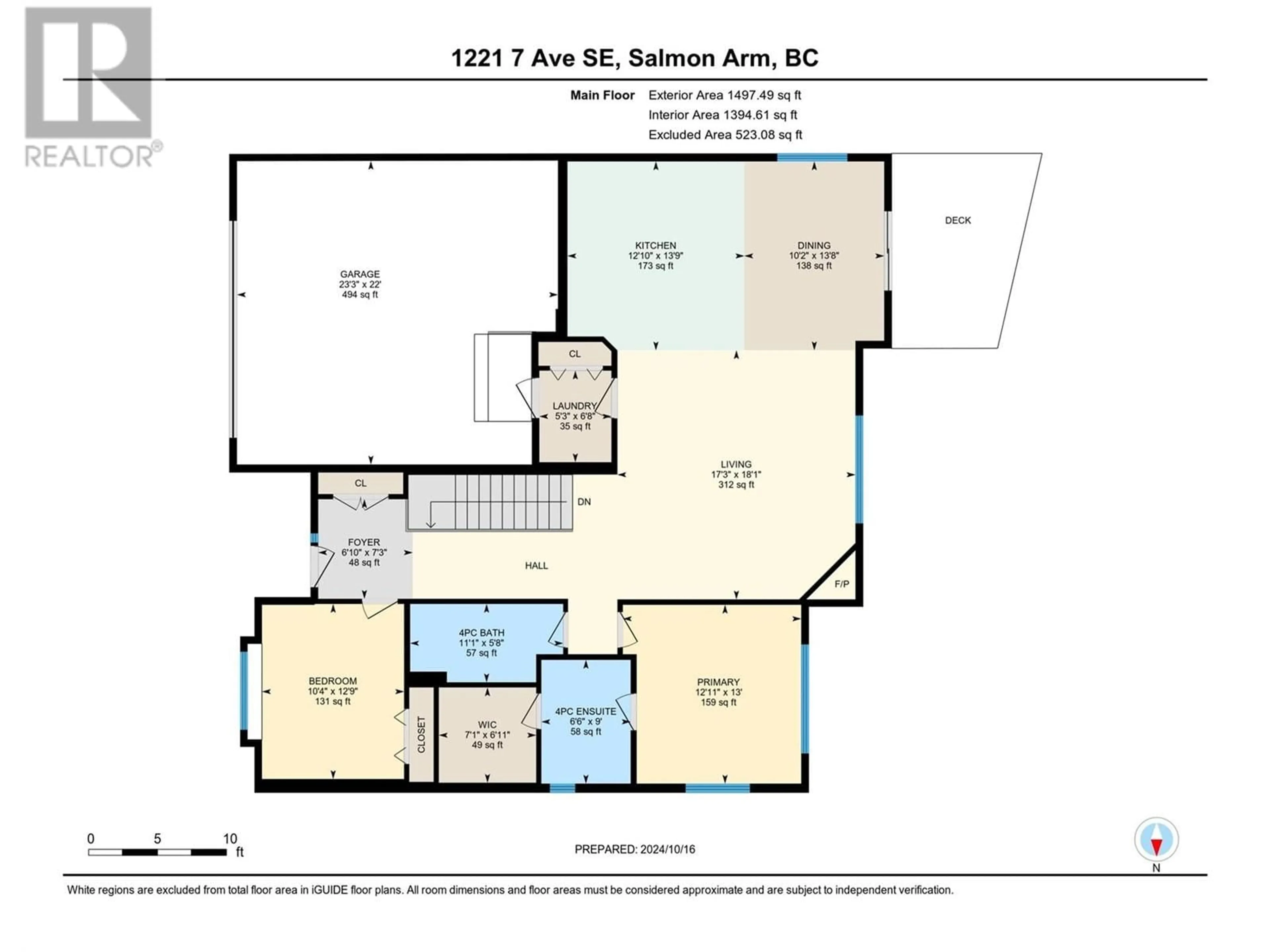 Floor plan for 1221 7 Avenue SE, Salmon Arm British Columbia V1E0A3