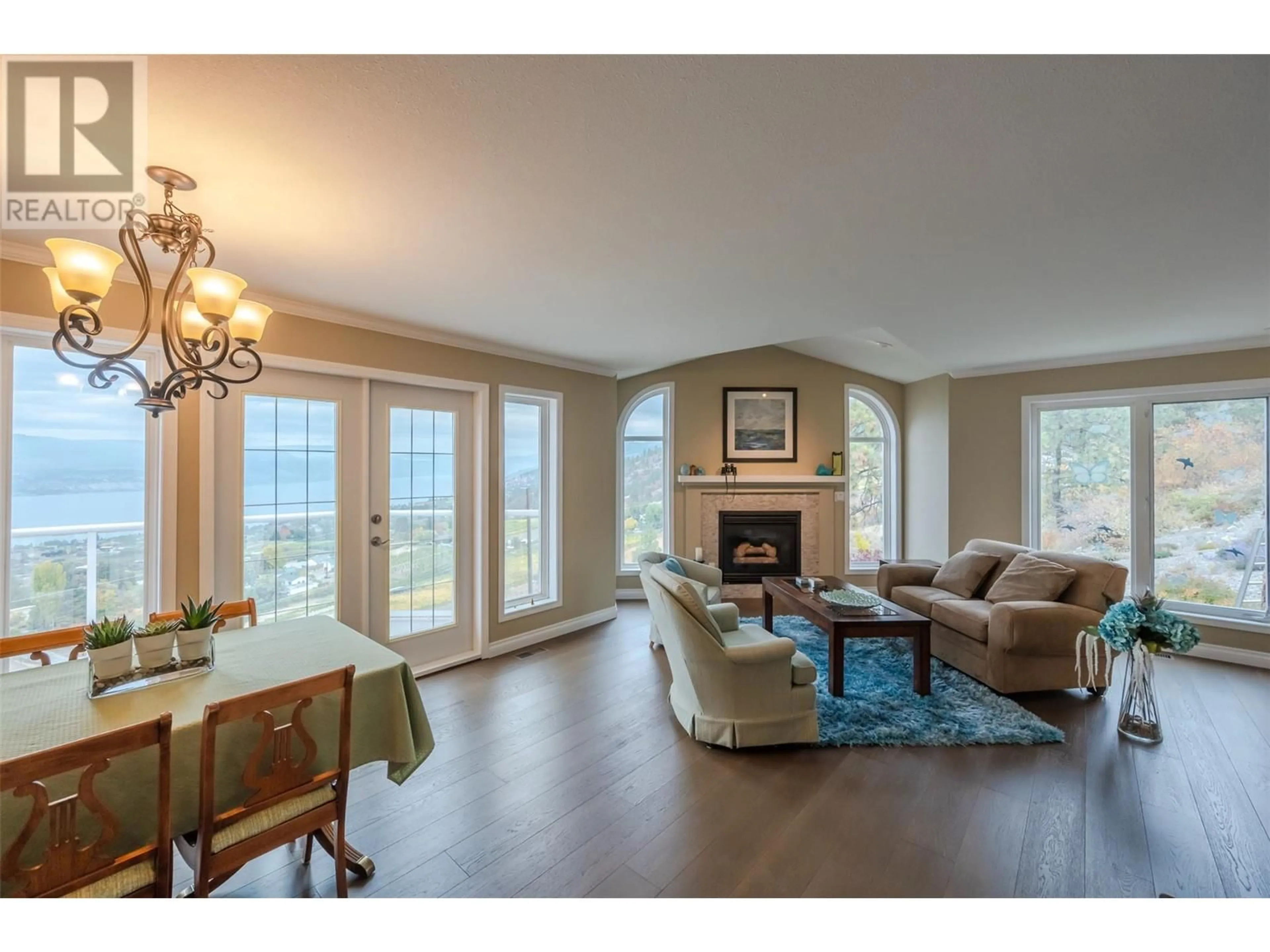 Living room, wood floors for 1380 Smethurst Road, Naramata British Columbia V0H1N1