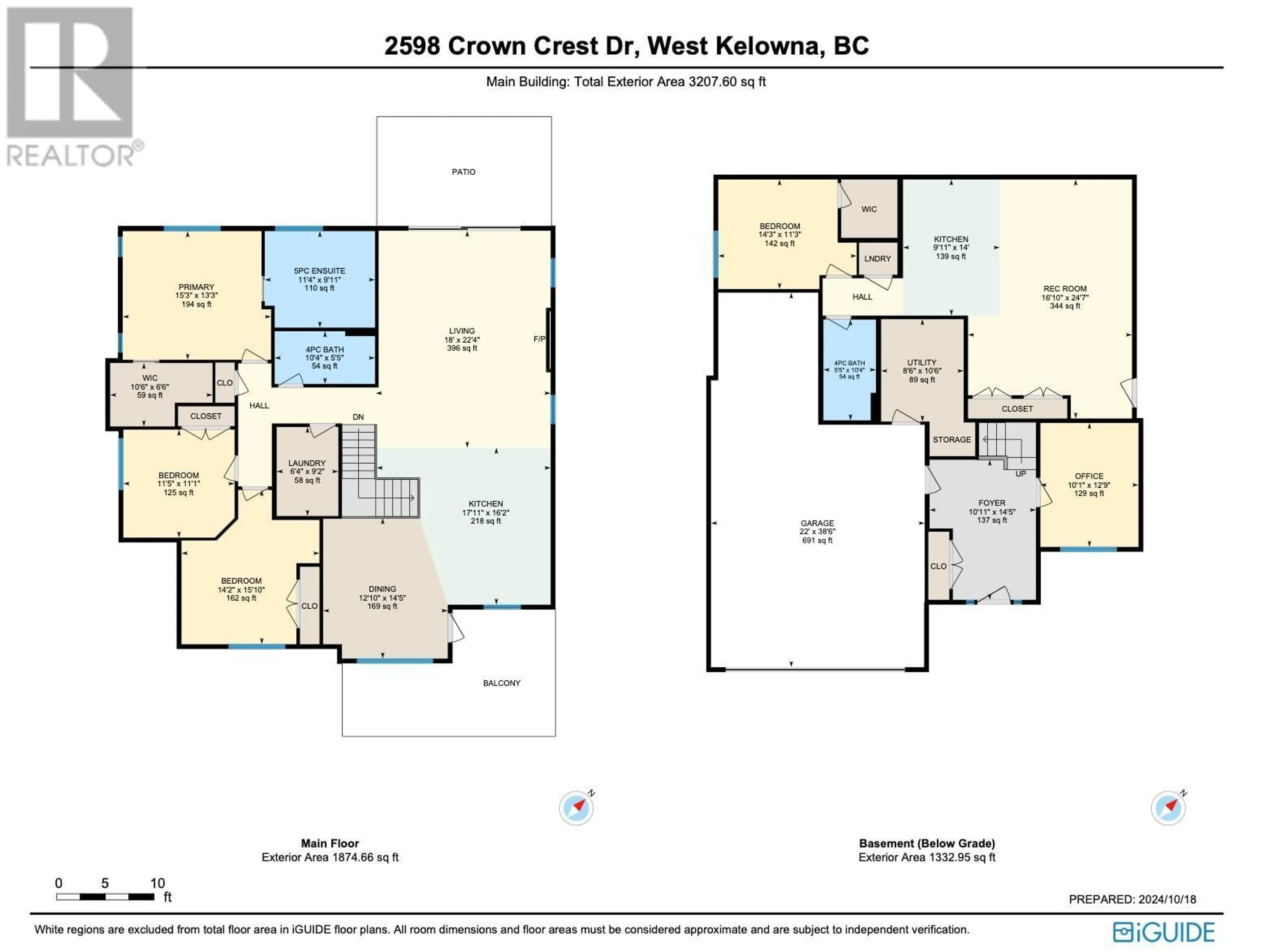 Floor plan for 2598 Crown Crest Drive, West Kelowna British Columbia V4T3N3