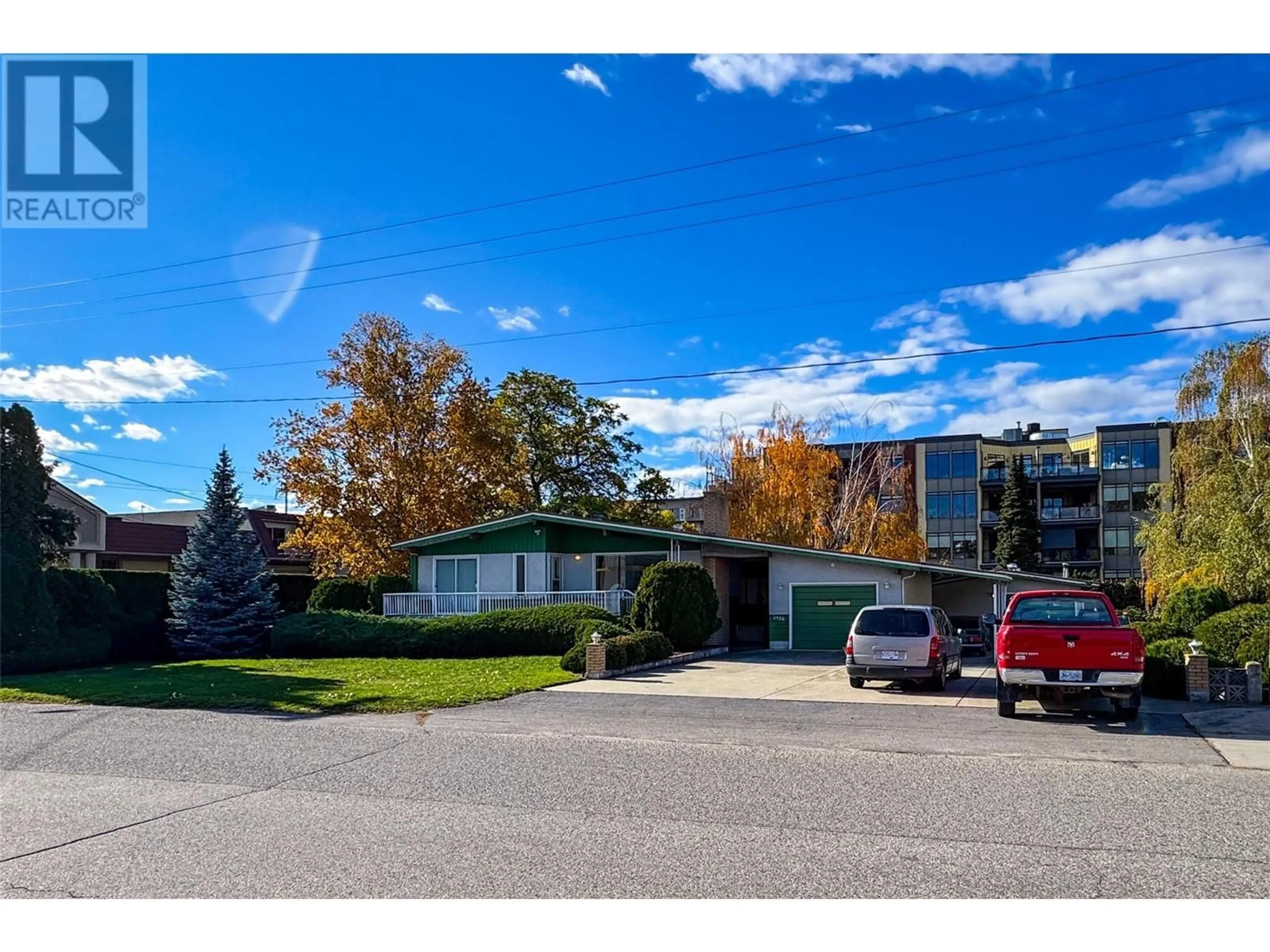 A pic from exterior of the house or condo, the street view for 1956 Barlee Road, Kelowna British Columbia V1Y4S4