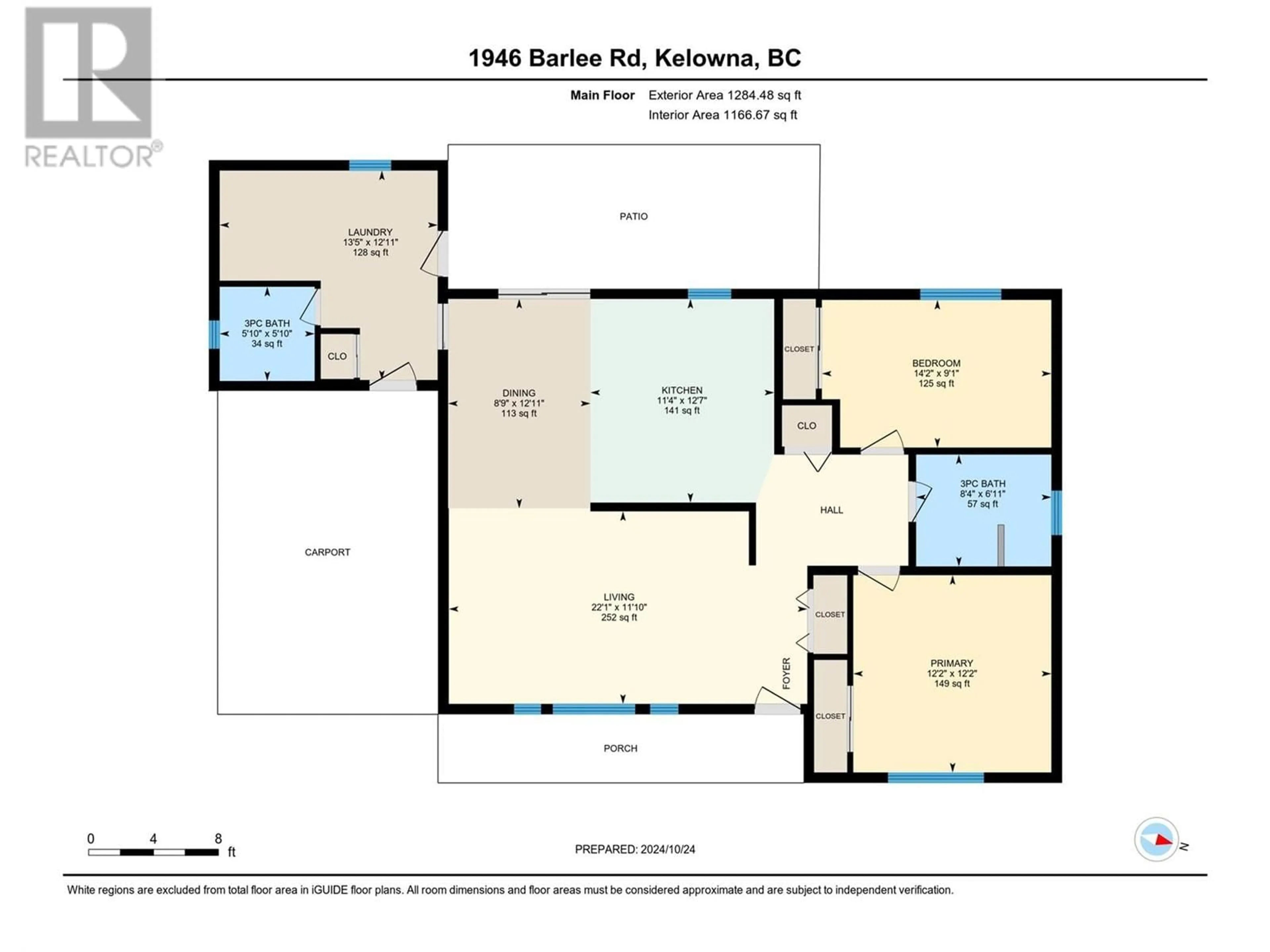 Floor plan for 1946 Barlee Road, Kelowna British Columbia V1Y4S4