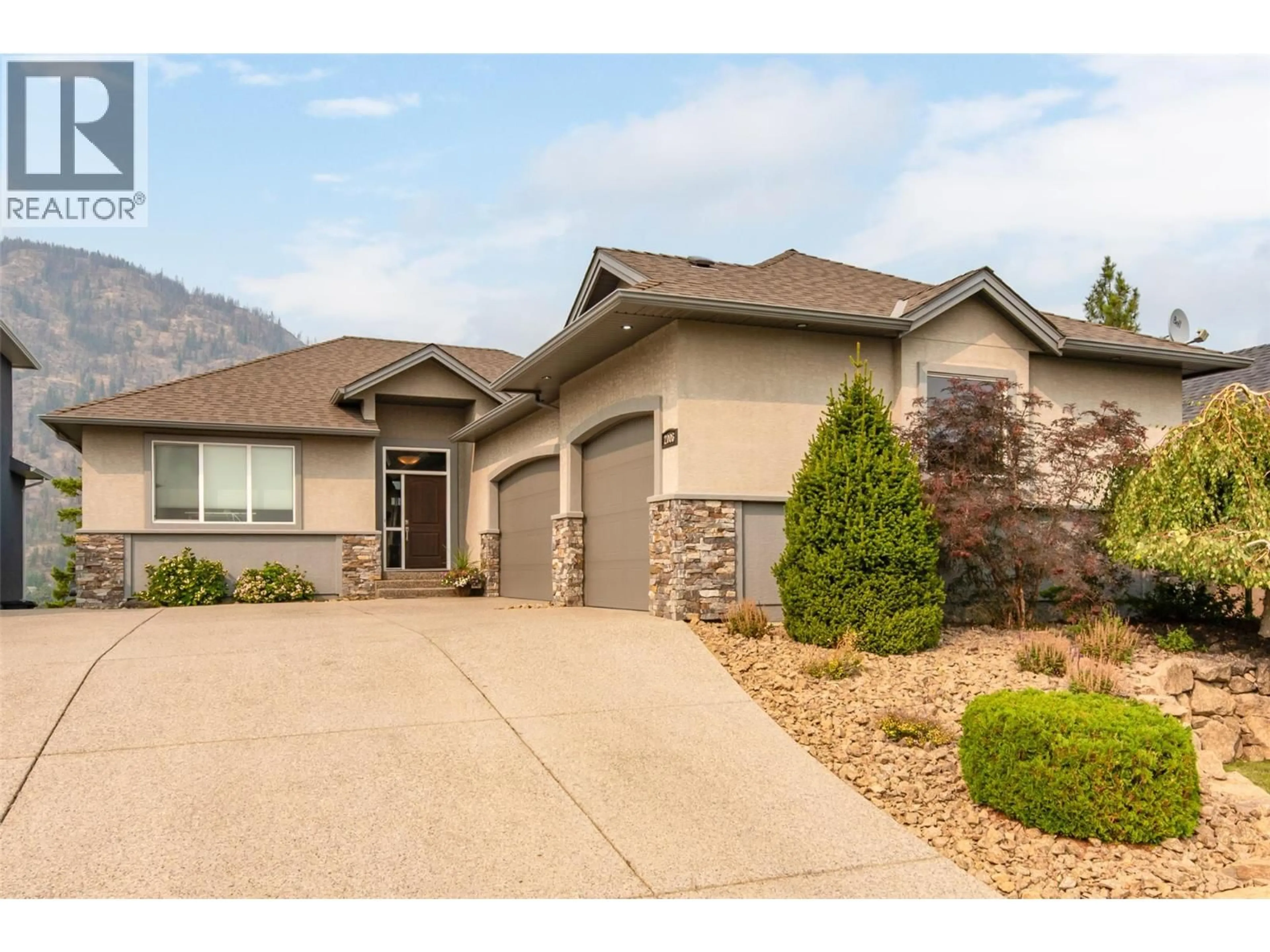 Home with brick exterior material, mountain view for 2006 CORNERSTONE DRIVE, West Kelowna British Columbia V4T2Y3