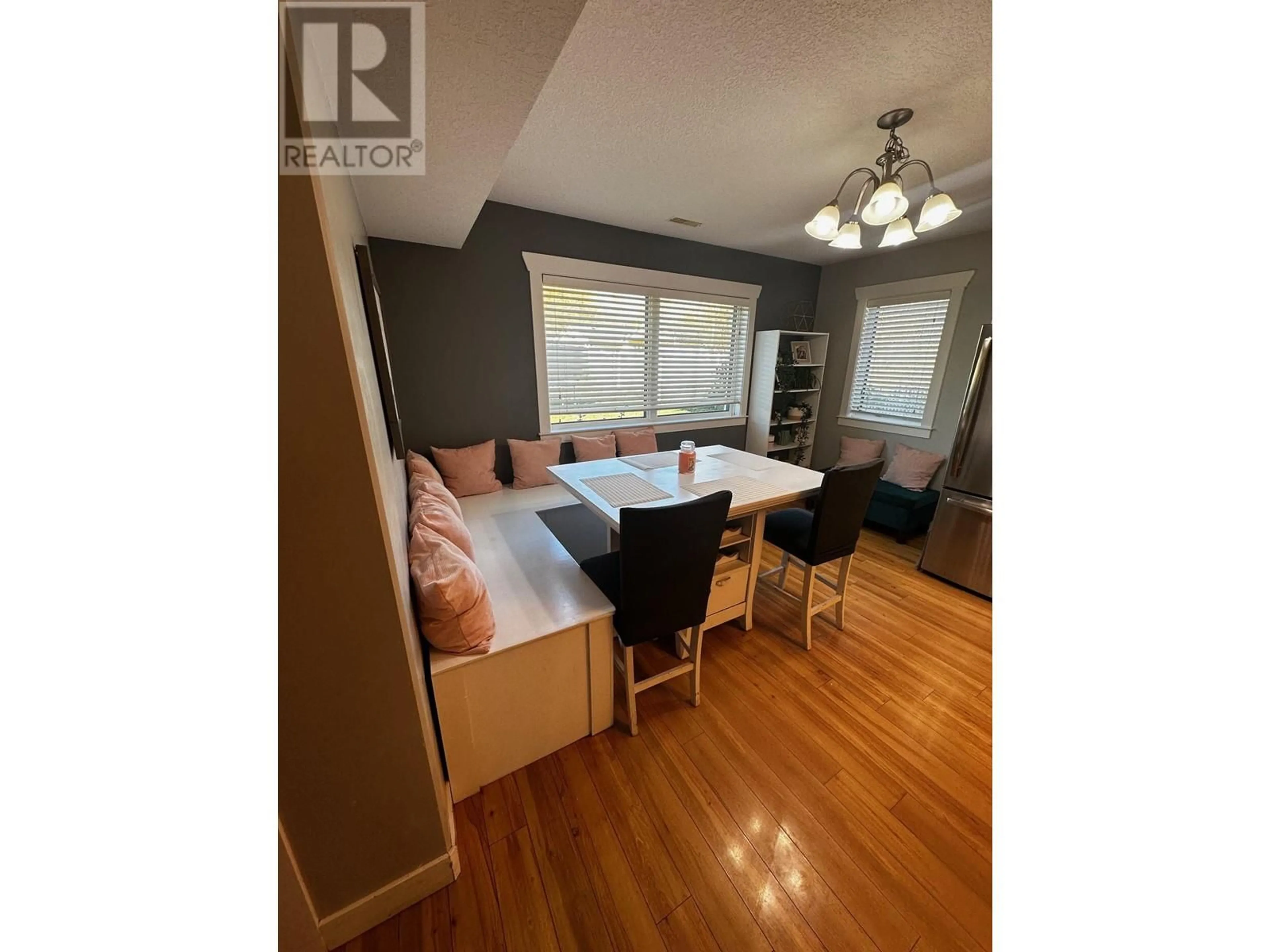 Dining room, wood floors, cottage for 5133 Nicholson Road, Chetwynd British Columbia V0C1J0