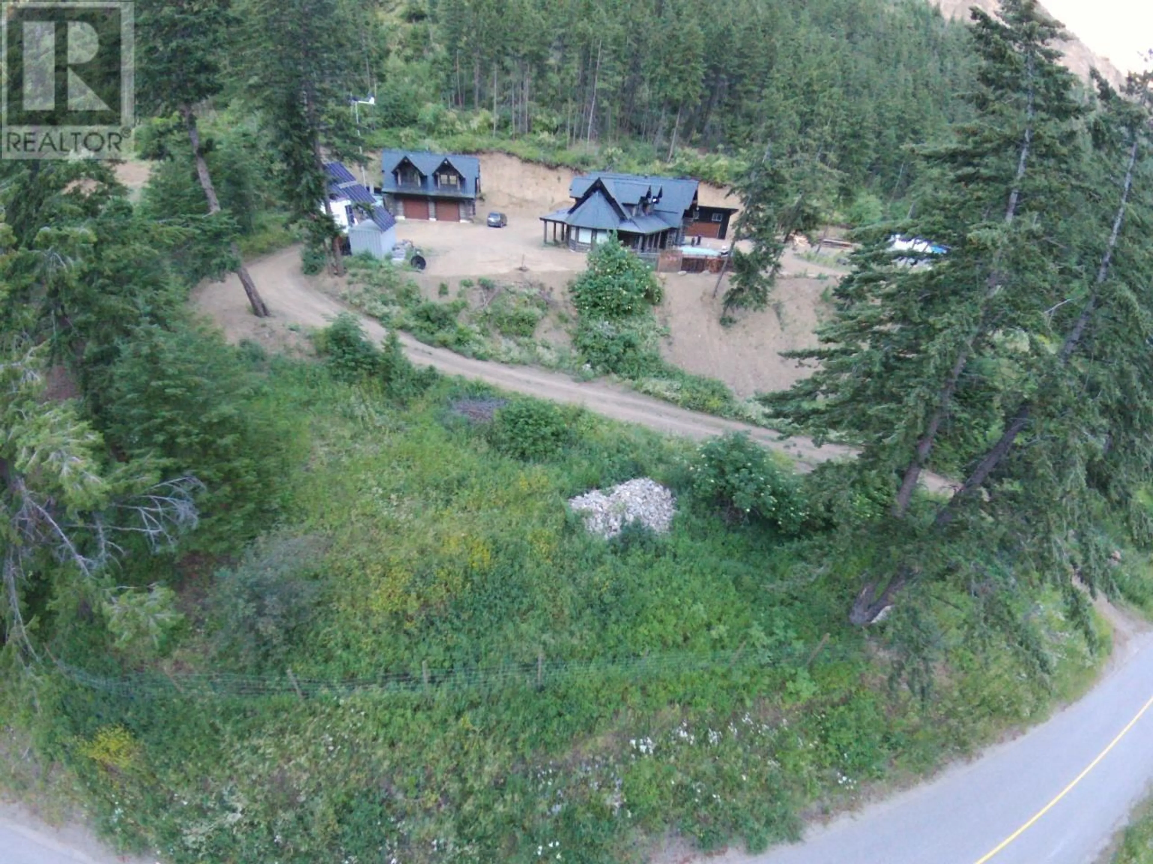 A pic from outside/outdoor area/front of a property/back of a property/a pic from drone, forest/trees view for 2513 GREEN MOUNTAIN ROAD, Penticton British Columbia V2A0E6