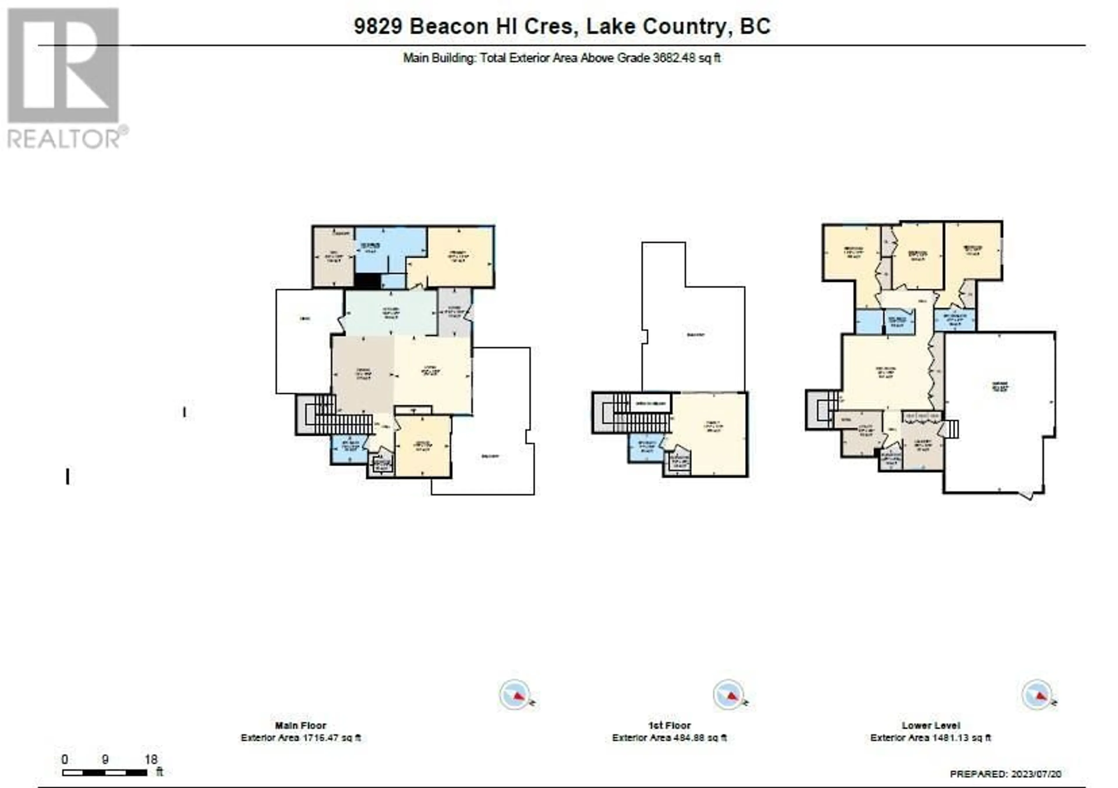 Floor plan for 9829 Beacon Hill Crescent, Lake Country British Columbia V4V0A9