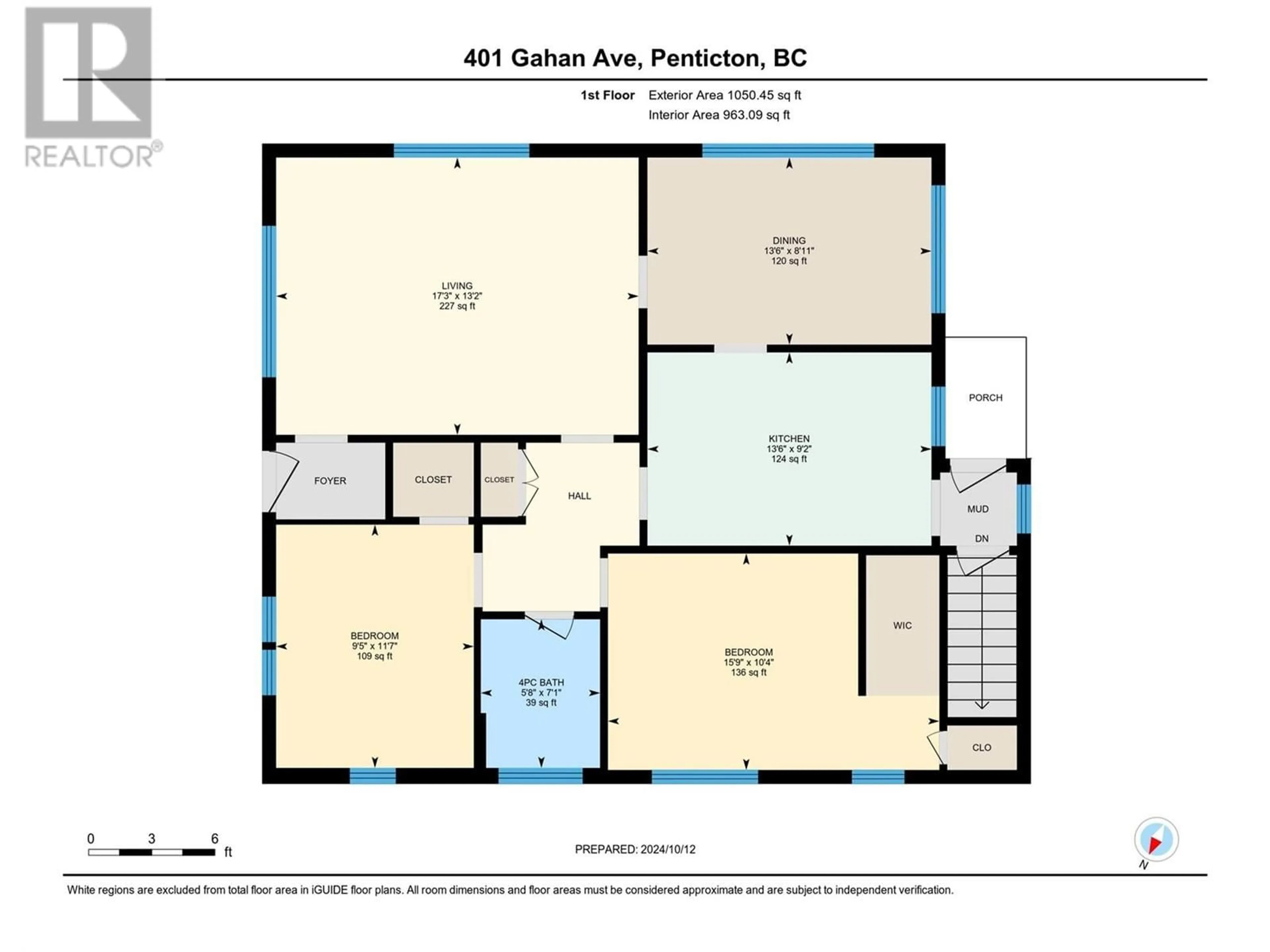 Floor plan for 401 Gahan Avenue, Penticton British Columbia V2A2C6