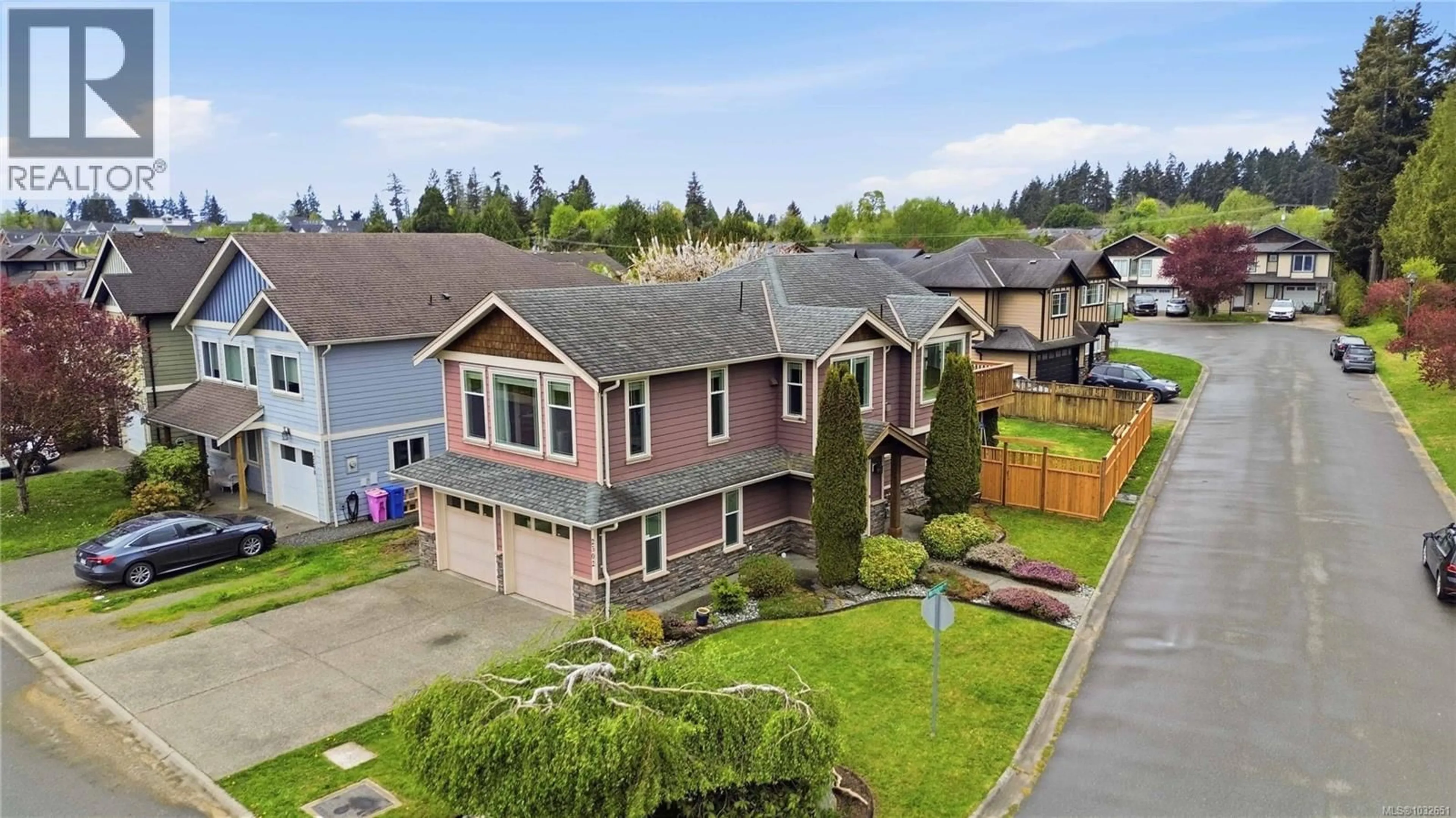 A pic from outside/outdoor area/front of a property/back of a property/a pic from drone, street for 2302 CHURCH HILL DRIVE, Sooke British Columbia V9Z0W3