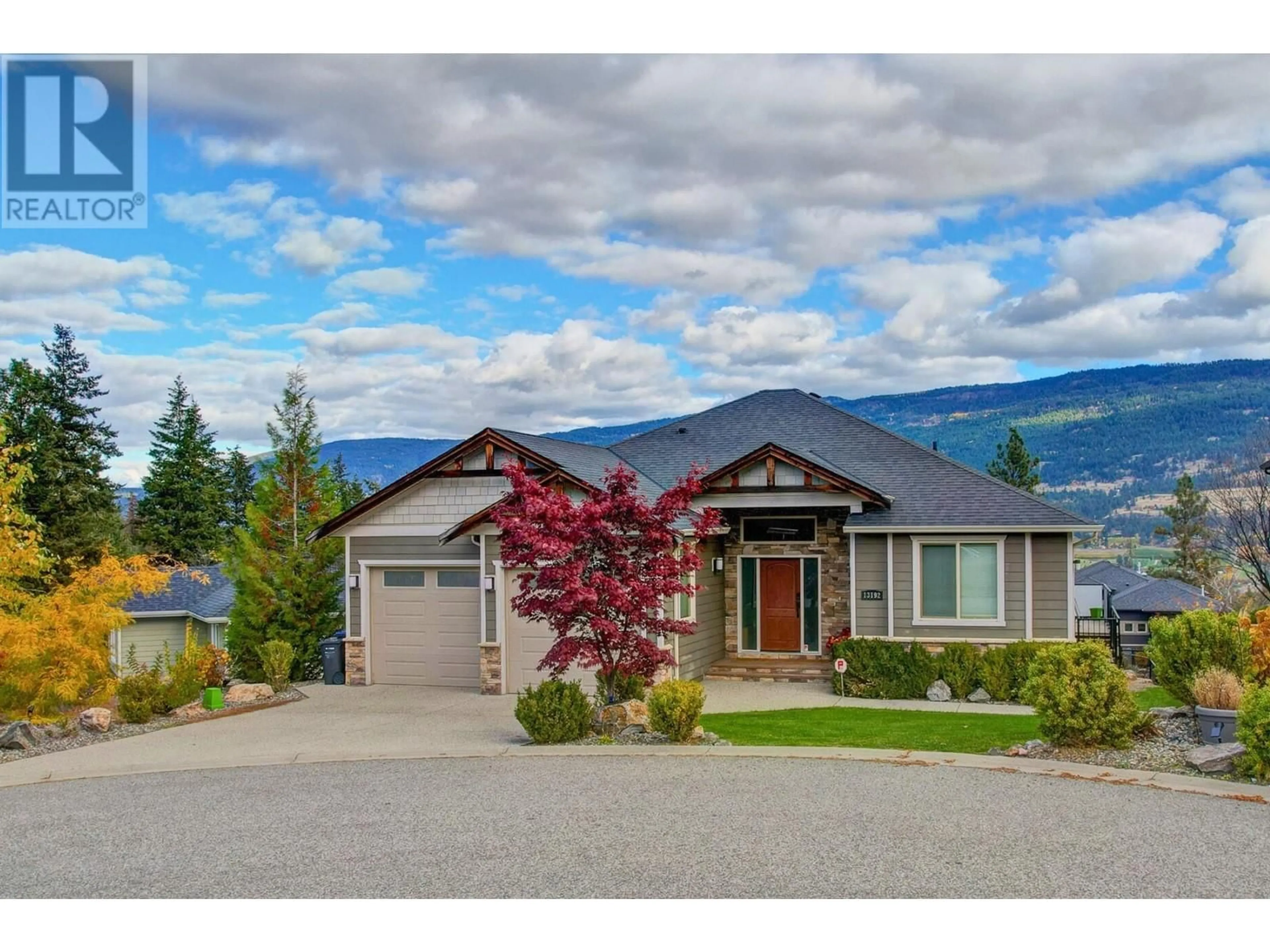 Frontside or backside of a home, the street view for 13192 Cliffstone Court, Lake Country British Columbia V4V2R1