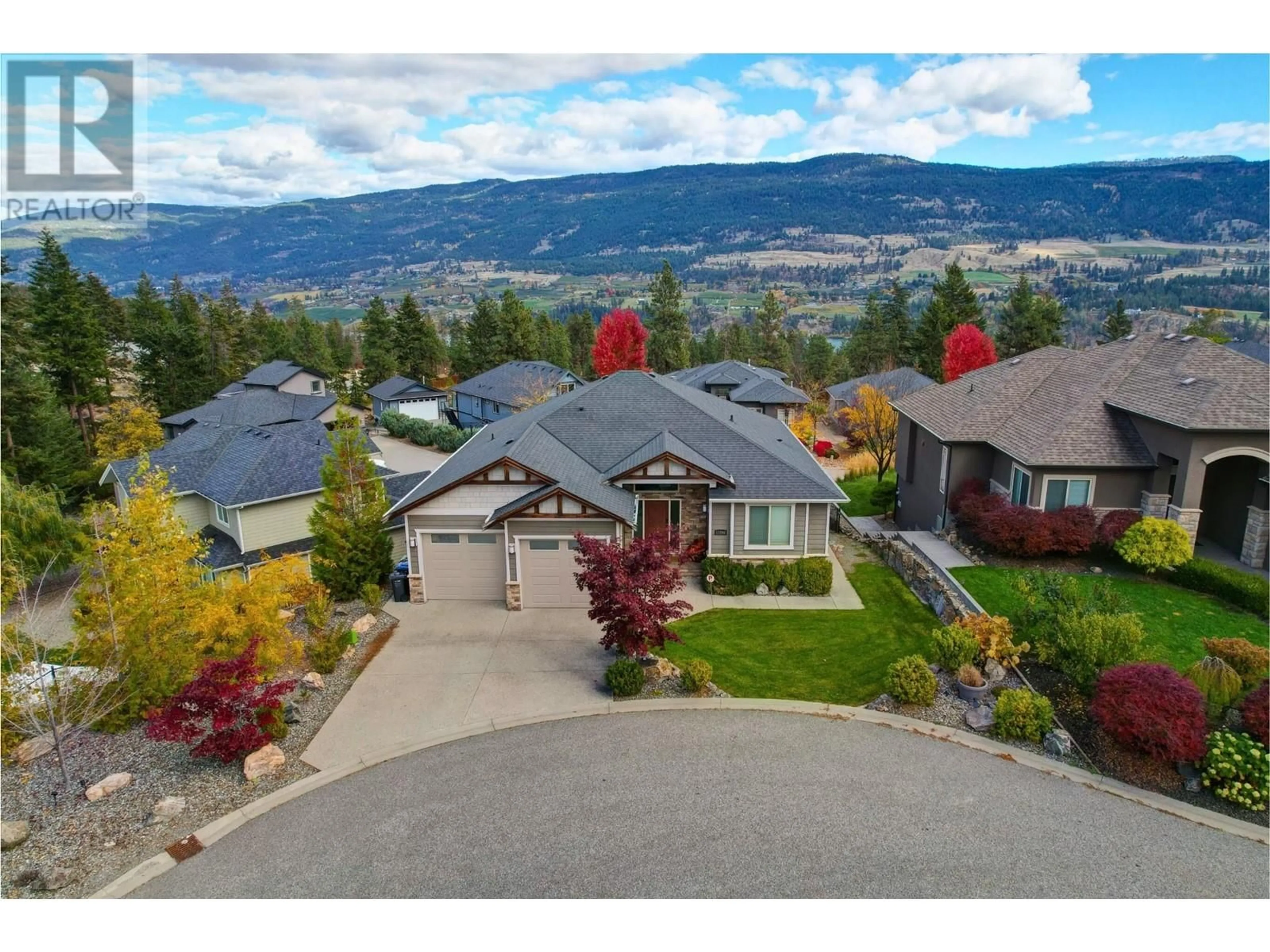 Frontside or backside of a home, the street view for 13192 Cliffstone Court, Lake Country British Columbia V4V2R1