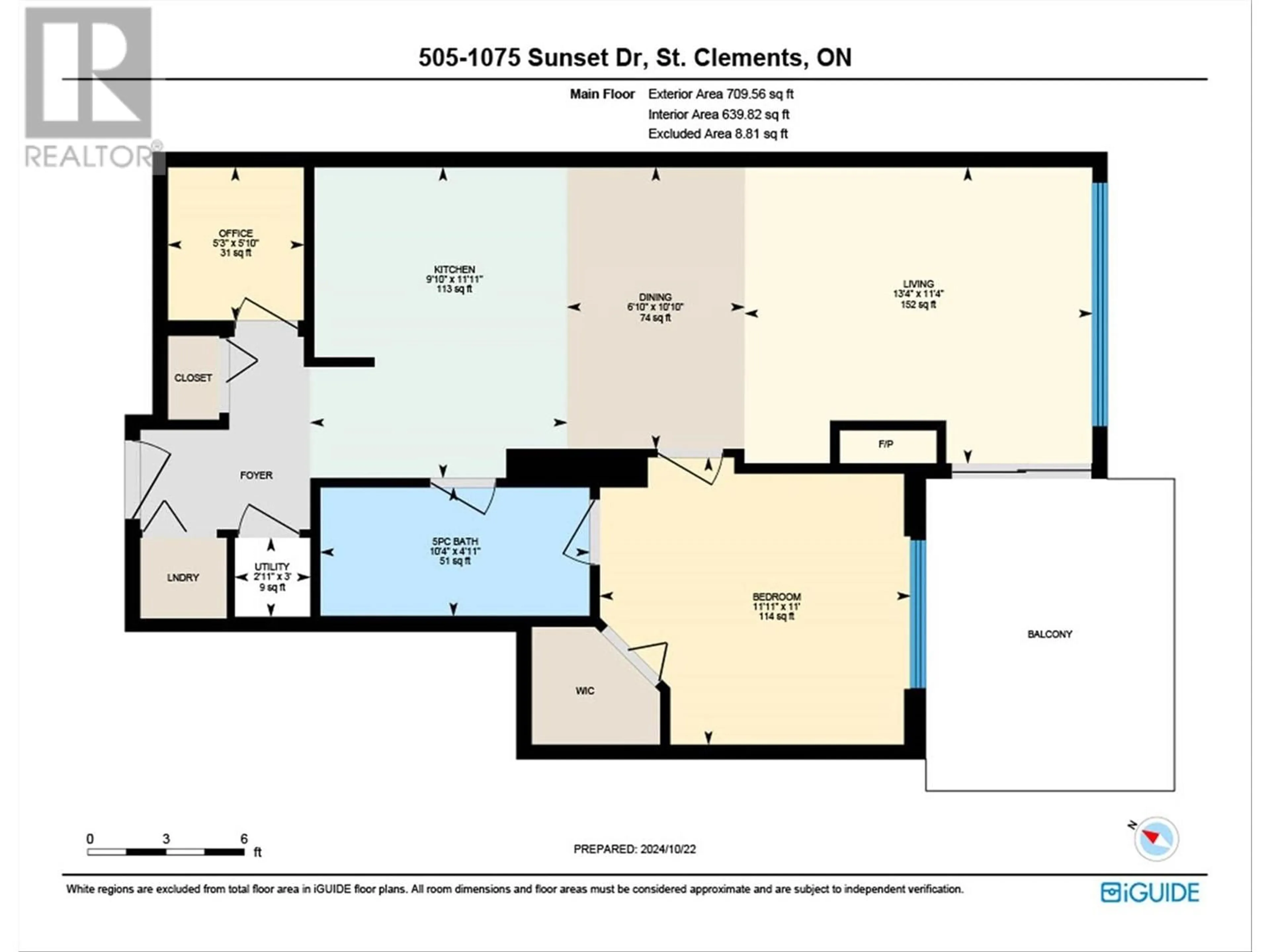 Floor plan for 1075 Sunset Drive Unit# 505, Kelowna British Columbia V1Y9Y9