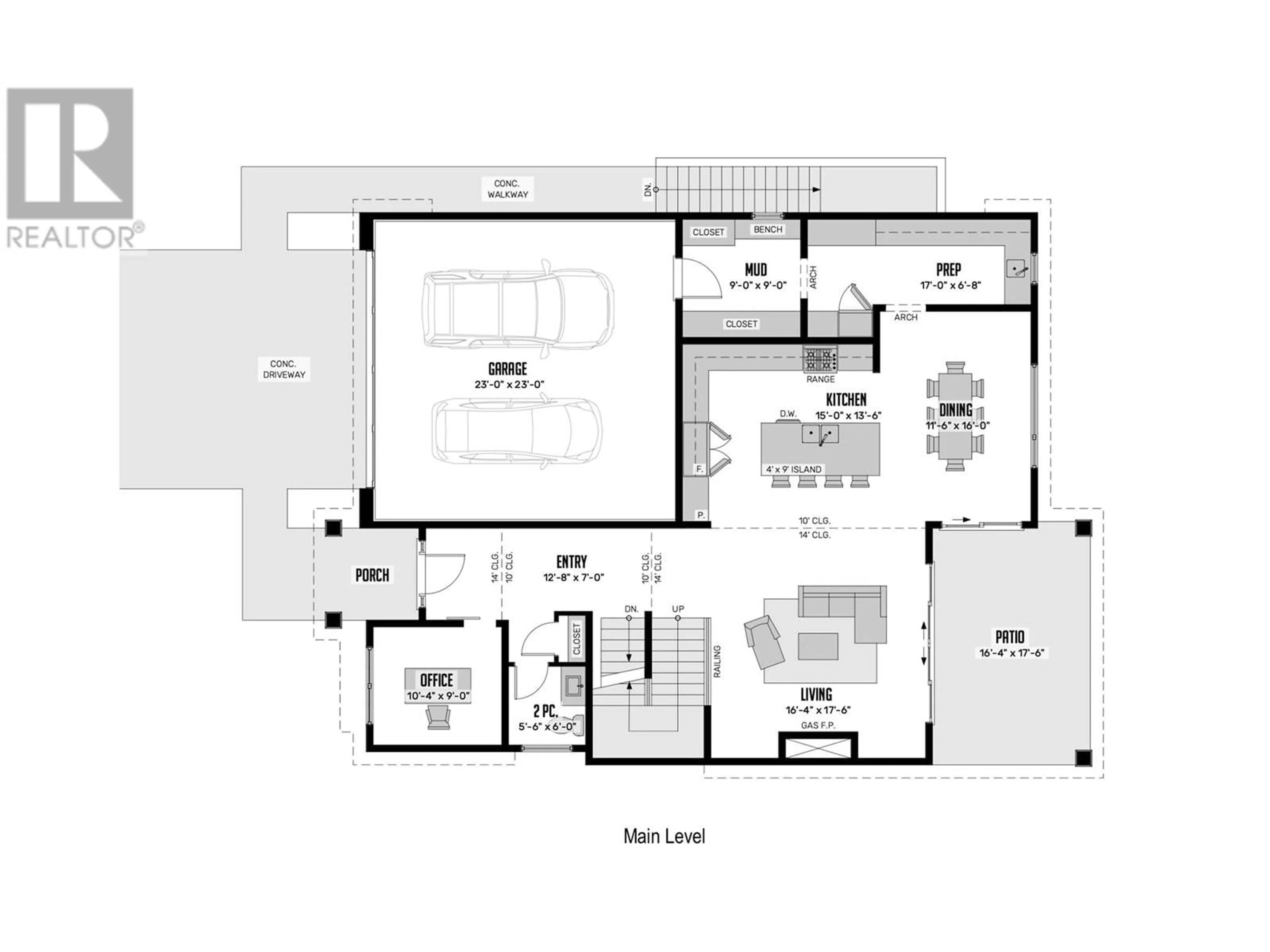 Floor plan for 1028 Bull Crescent, Kelowna British Columbia V1W4N2