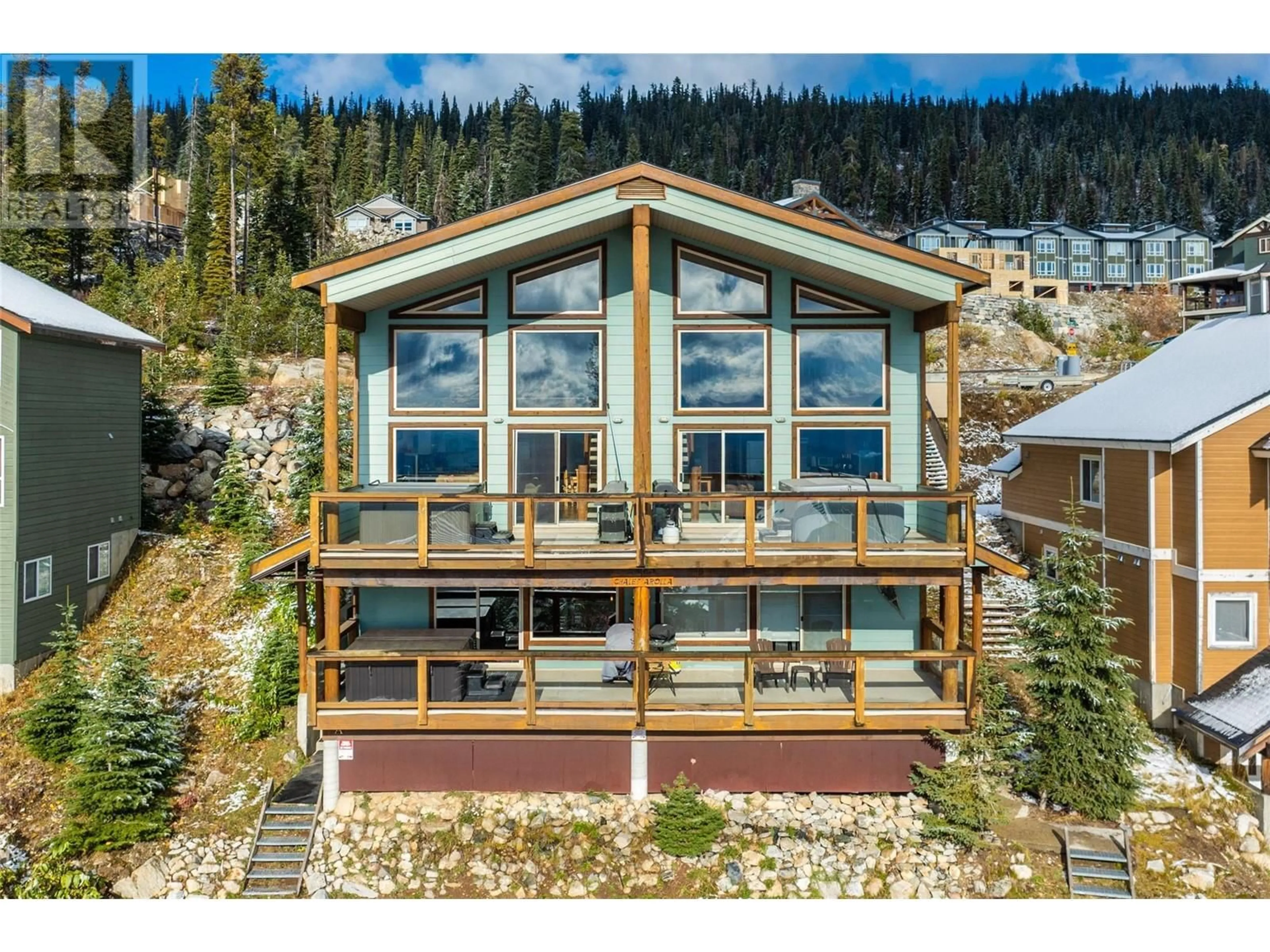 A pic from exterior of the house or condo, cottage for 5845 Snow Pines Crescent Unit# A, Big White British Columbia V1P1T4