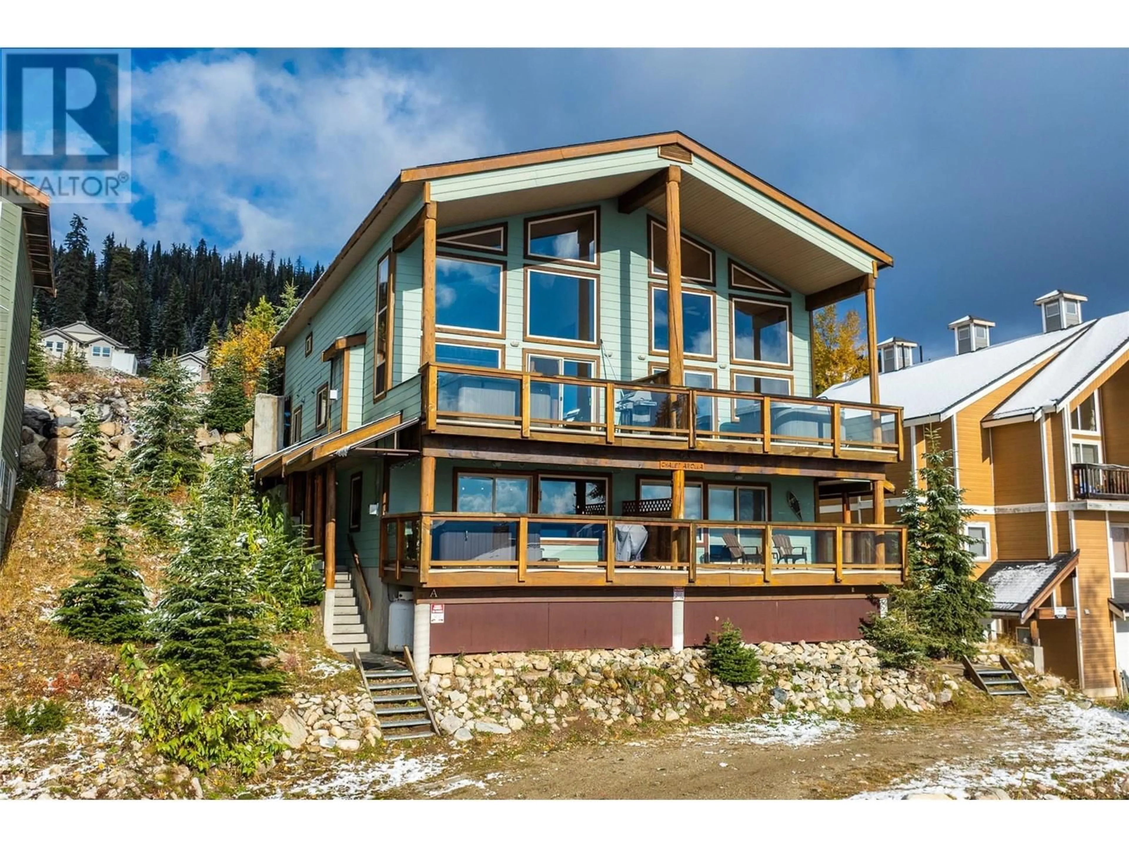 A pic from exterior of the house or condo, cottage for 5845 Snow Pines Crescent Unit# A, Big White British Columbia V1P1T4