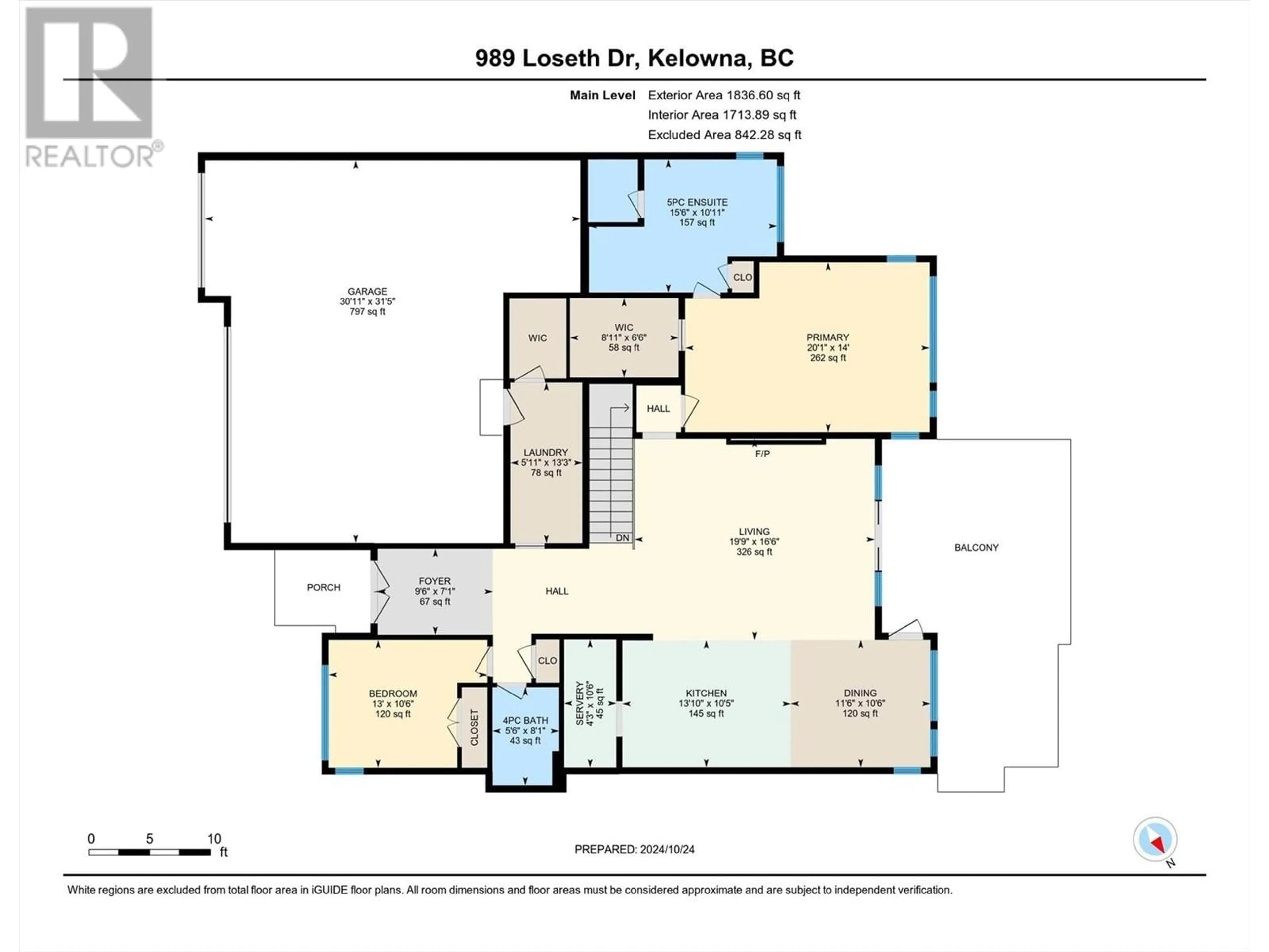 Floor plan for 989 Loseth Drive, Kelowna British Columbia V1P0A8