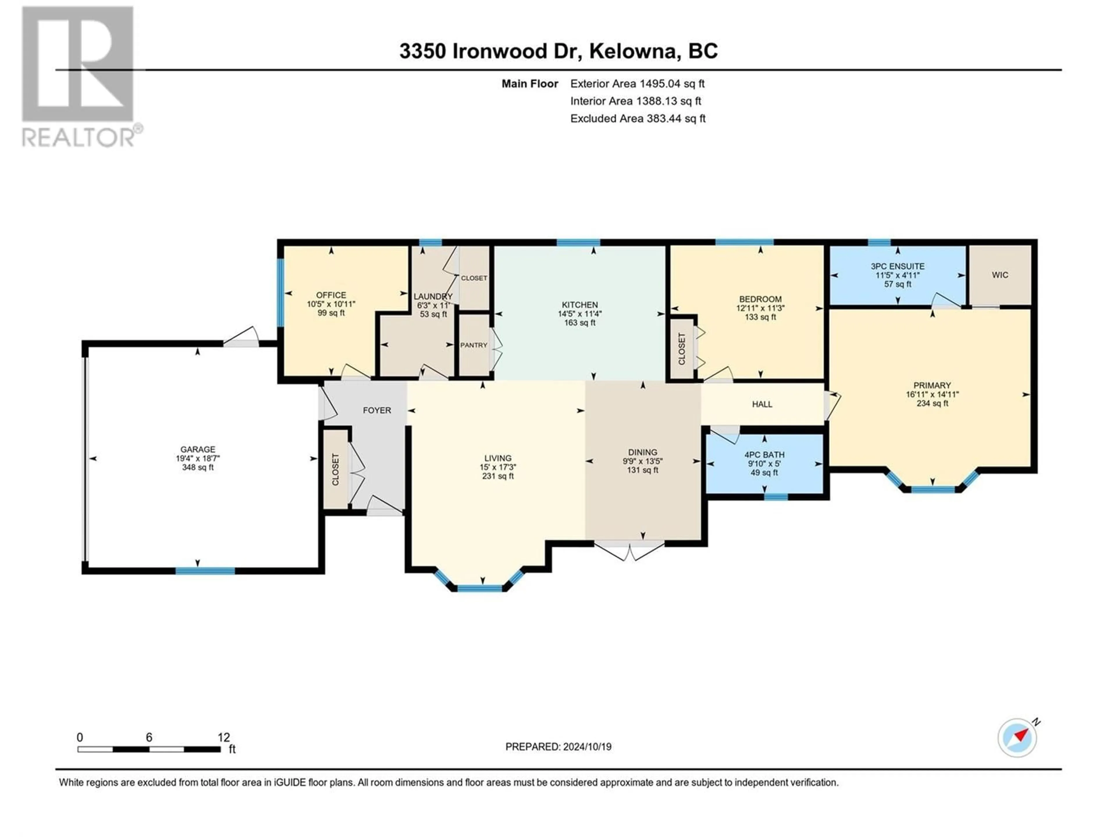 Floor plan for 3350 Ironwood Drive, West Kelowna British Columbia V4T0A9