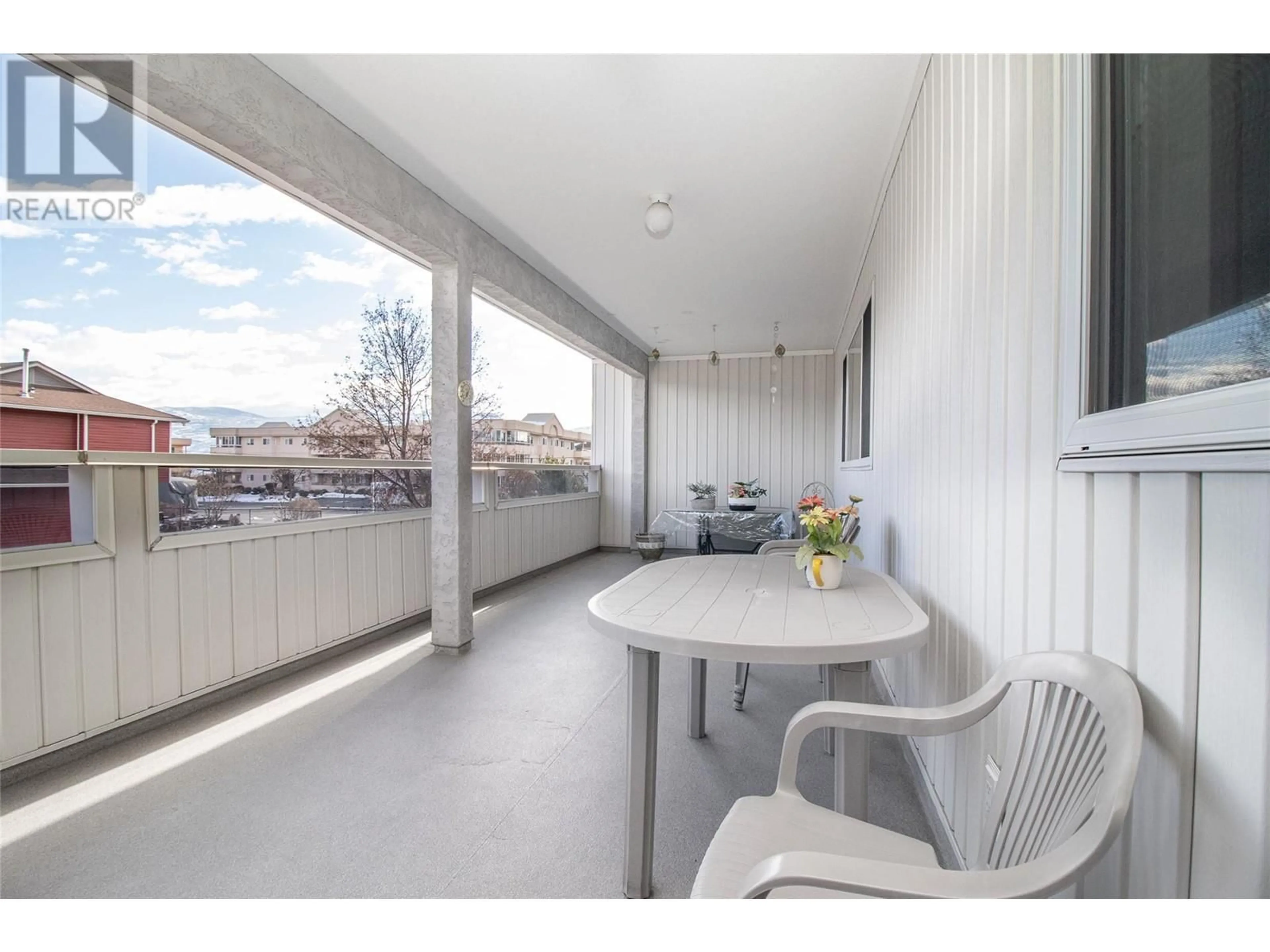 Balcony in the apartment for 2477 Ingram Road Unit# 102, West Kelowna British Columbia V4T1W7