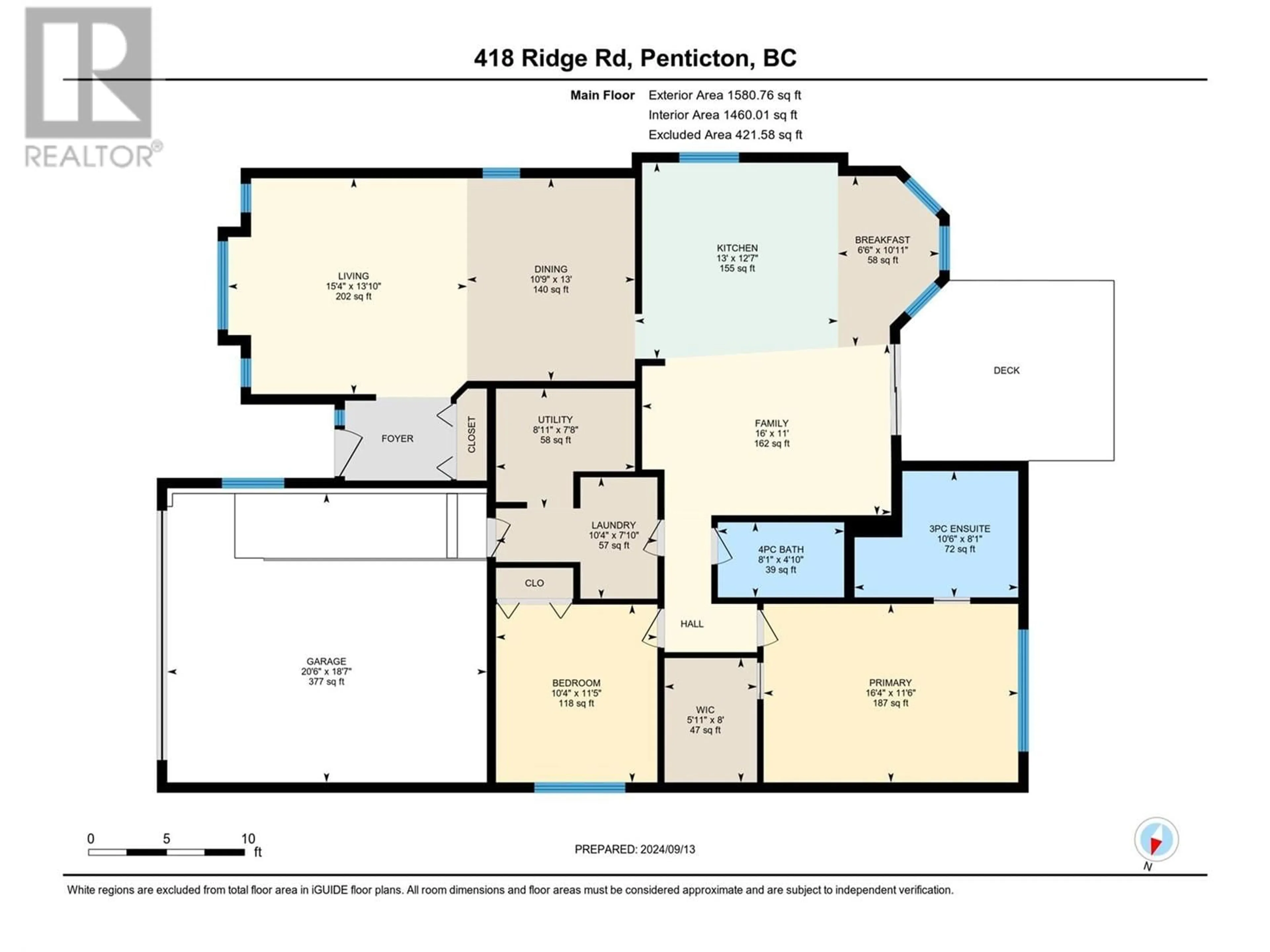 Floor plan for 418 Ridge Road, Penticton British Columbia V2A8N7