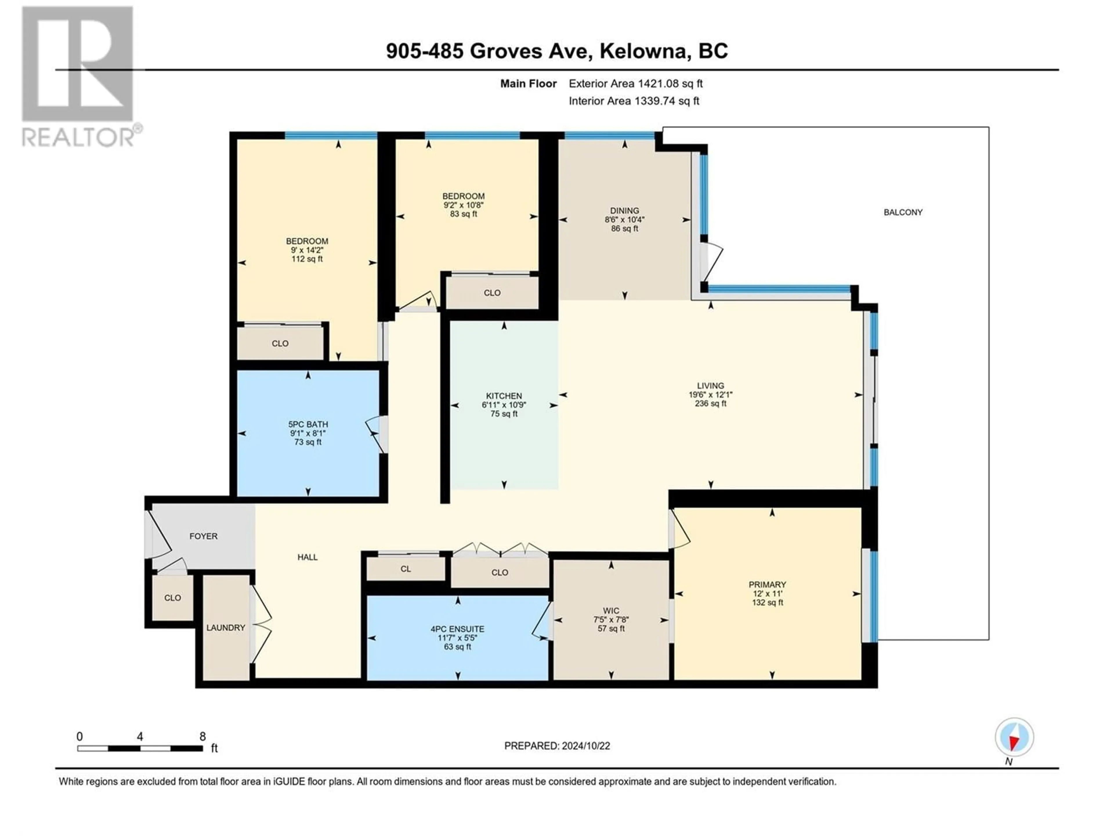 Floor plan for 485 Groves Avenue Unit# 905, Kelowna British Columbia V1Y0C1