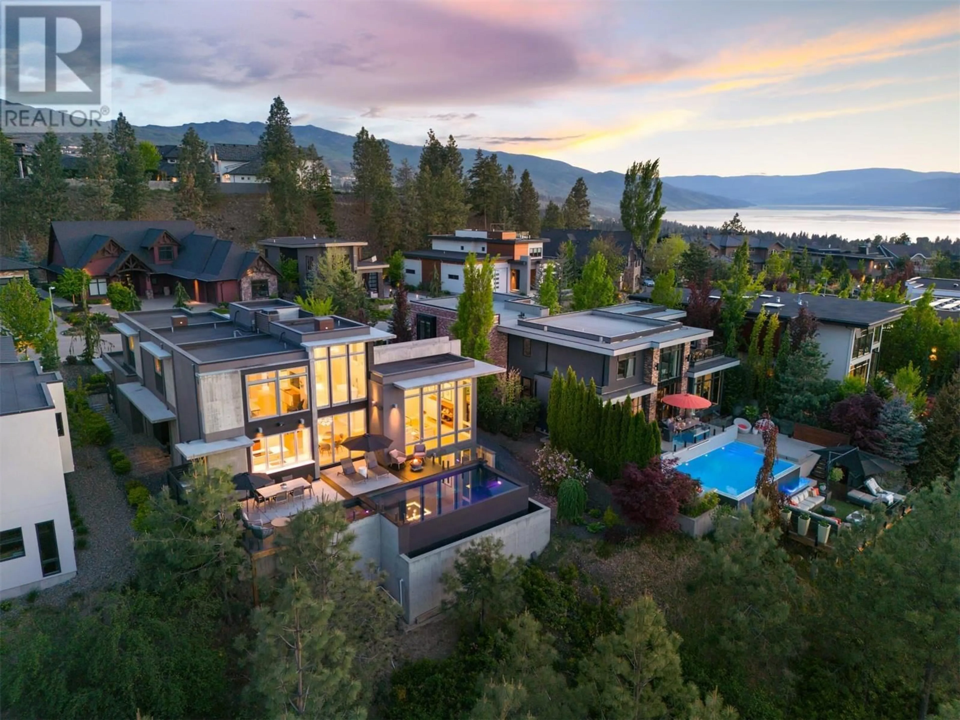 A pic from outside/outdoor area/front of a property/back of a property/a pic from drone, mountain view for 1076 WESTPOINT DRIVE, Kelowna British Columbia V1W4Z9