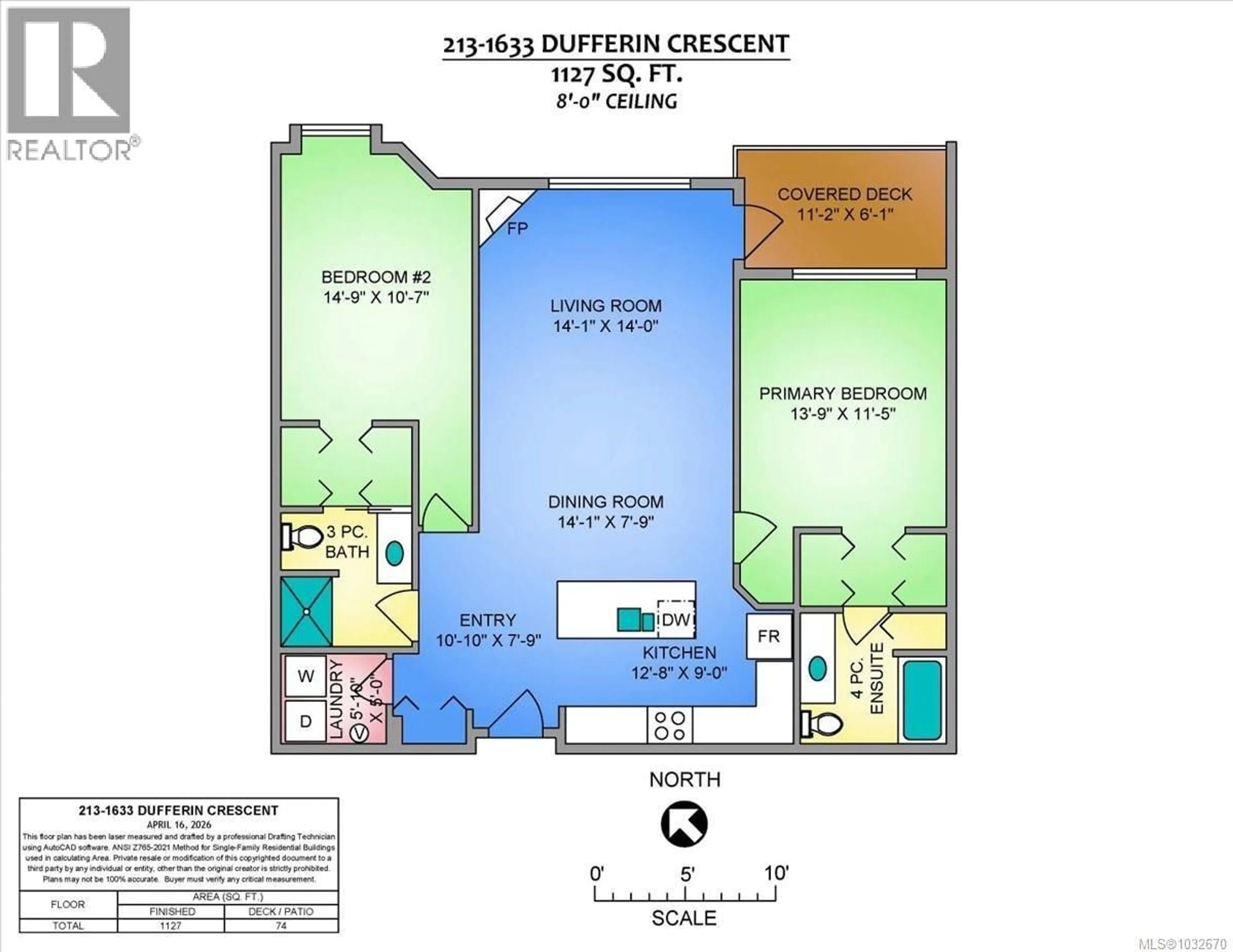 Floor plan for 213 - 1633 DUFFERIN CRESCENT, Nanaimo British Columbia V9S5T7