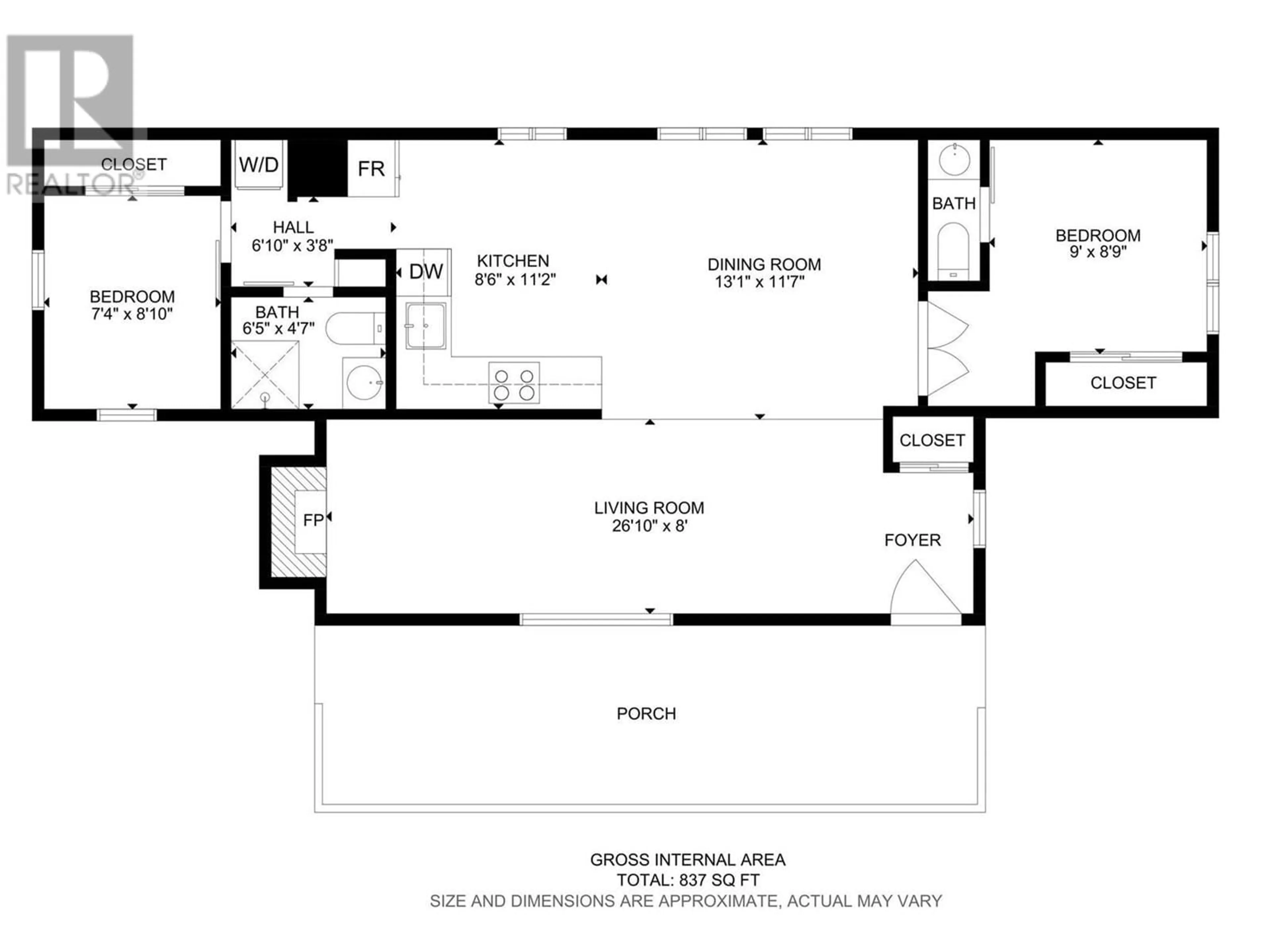 Floor plan for 3535 McCulloch Road Unit# 37, Kelowna British Columbia V1W4R8