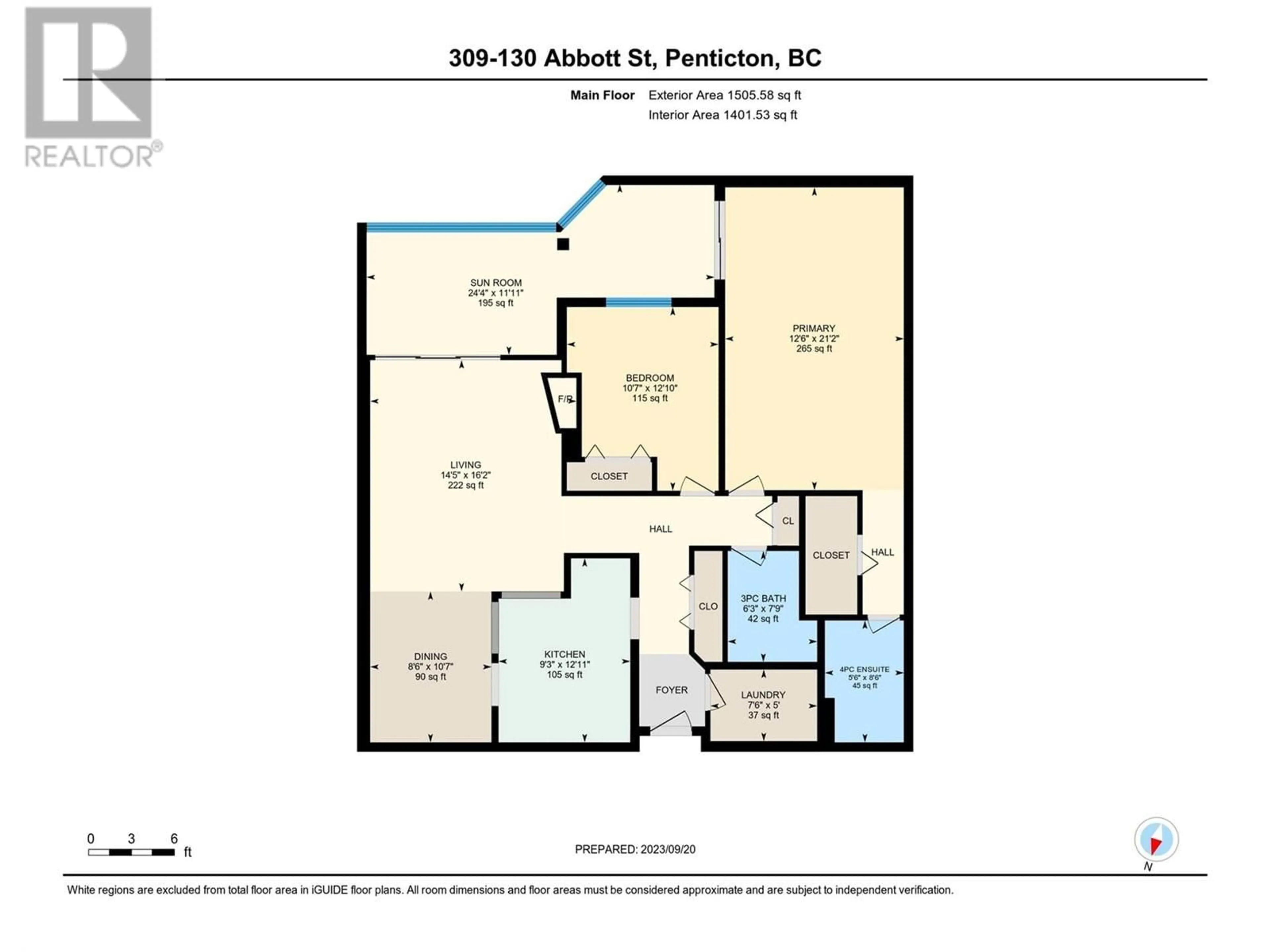 Floor plan for 130 Abbott Street Unit# 309, Penticton British Columbia V2A8P3