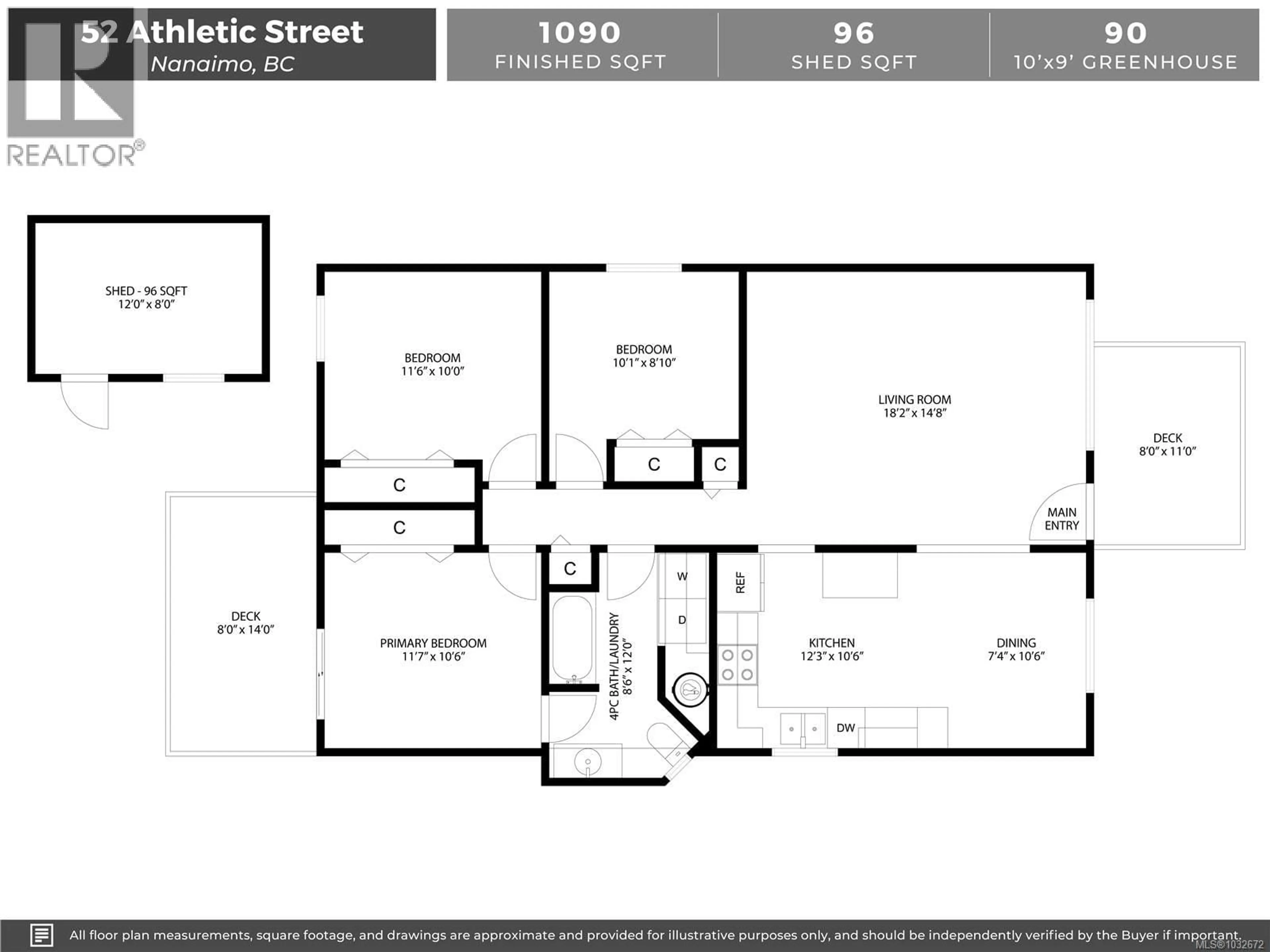 Floor plan for 52 ATHLETIC STREET, Nanaimo British Columbia V9R5N6