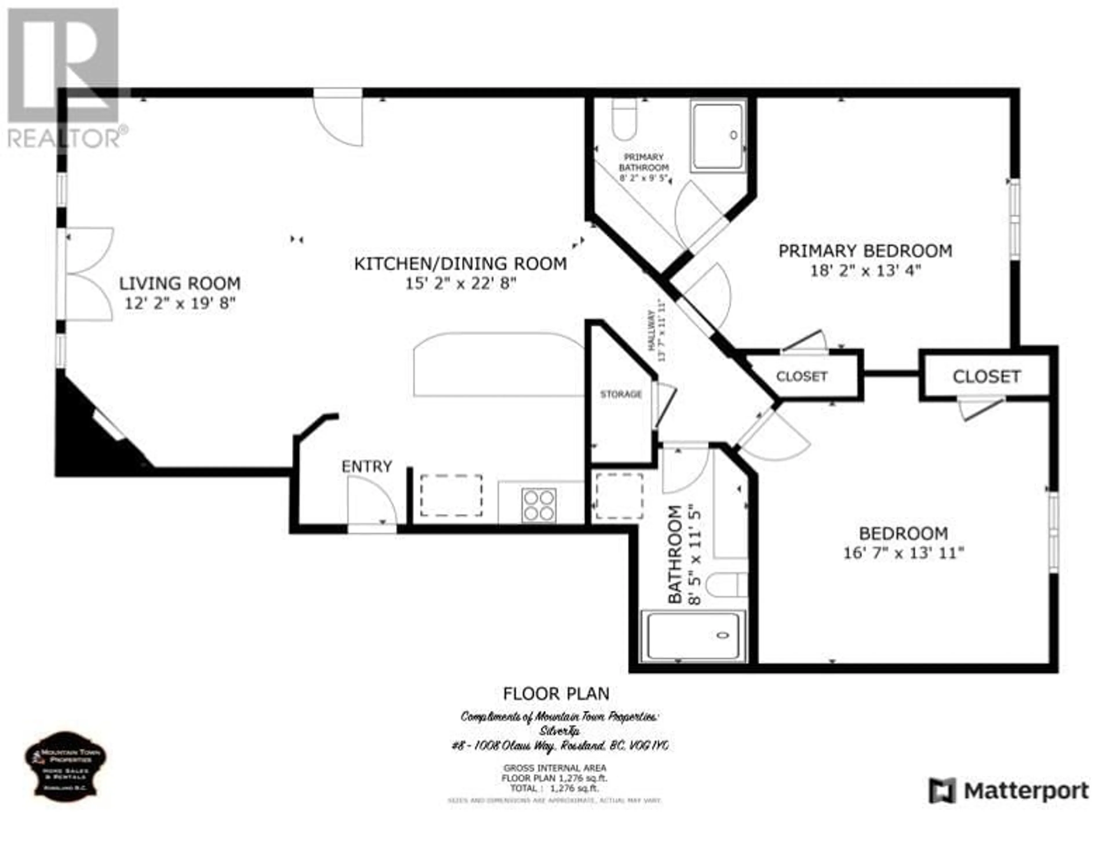 Floor plan for 1008 Olaus Way Unit# 8, Rossland British Columbia V0G1Y0