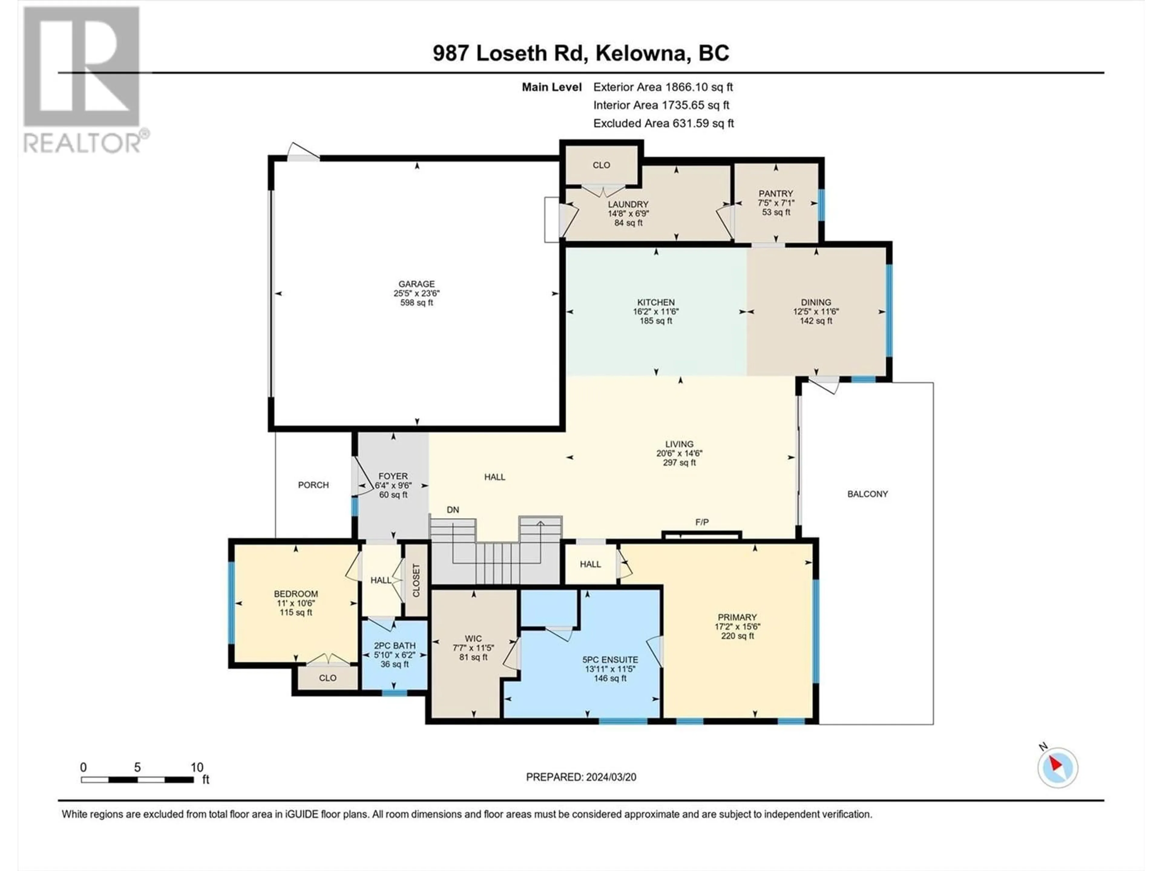 Floor plan for 987 Loseth Drive, Kelowna British Columbia V1P0A8