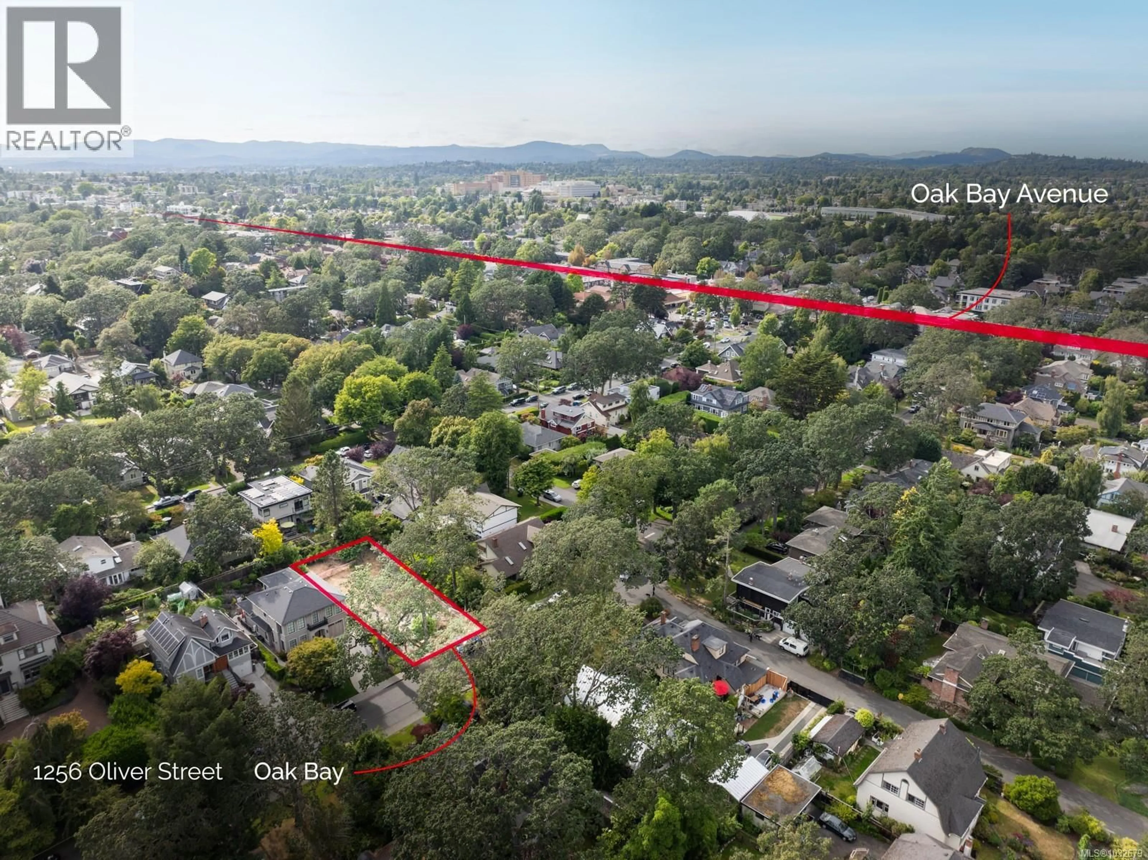 A pic from outside/outdoor area/front of a property/back of a property/a pic from drone, street for 1256 OLIVER STREET, Oak Bay British Columbia V8S4W9