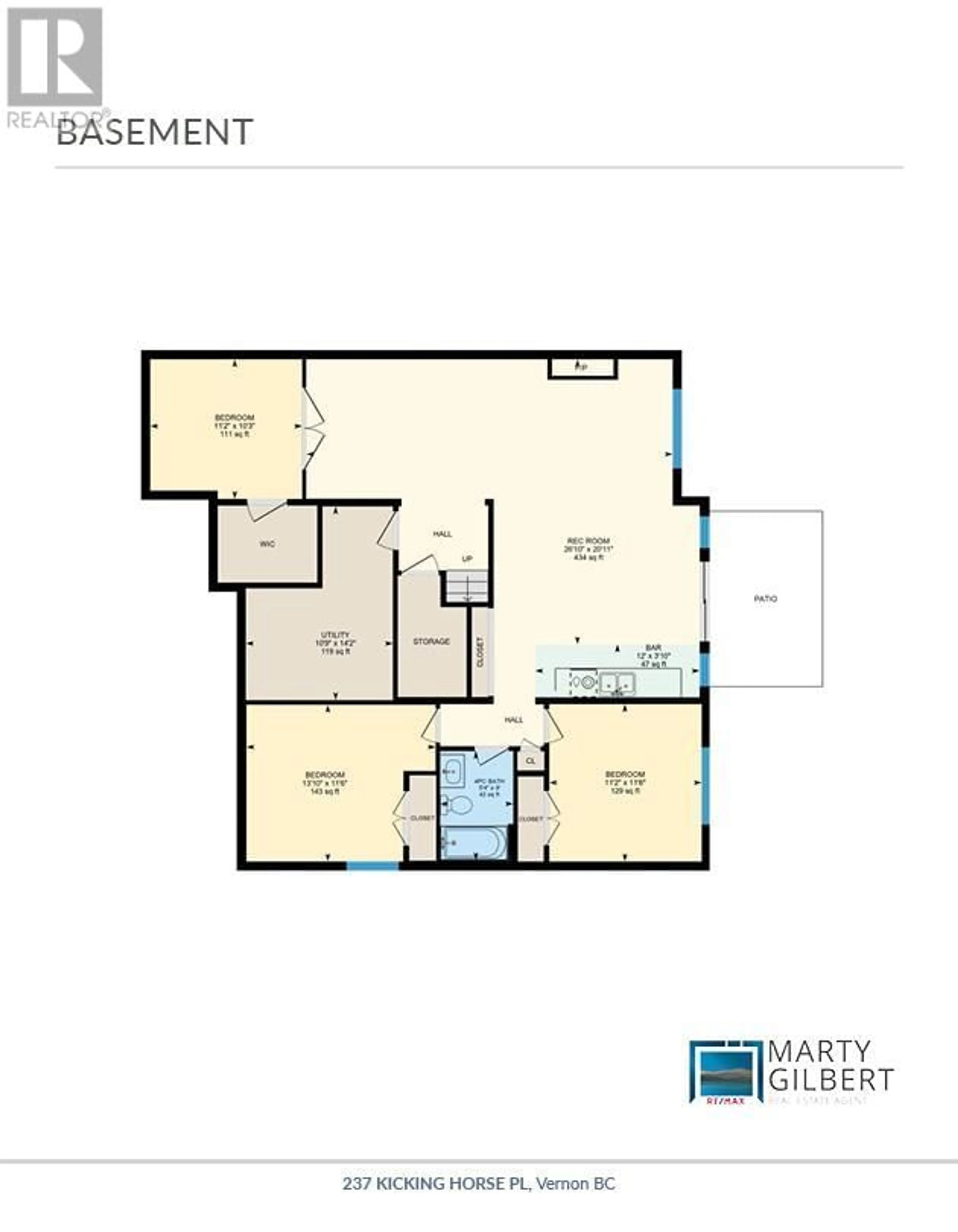 Floor plan for 237 Kicking Horse Place, Vernon British Columbia V1B4E8