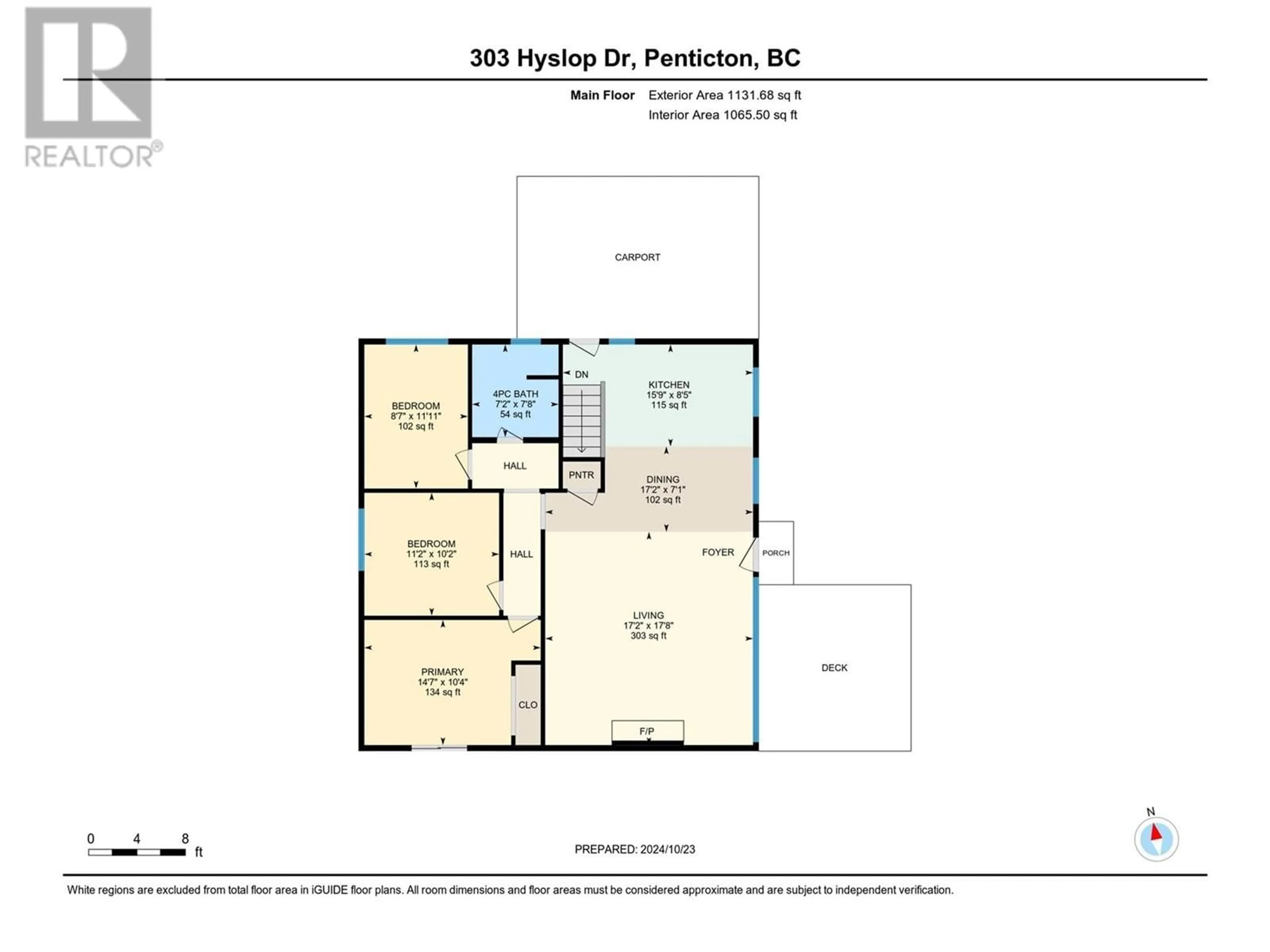 Floor plan for 303 Hyslop Drive, Penticton British Columbia V2A8Z9